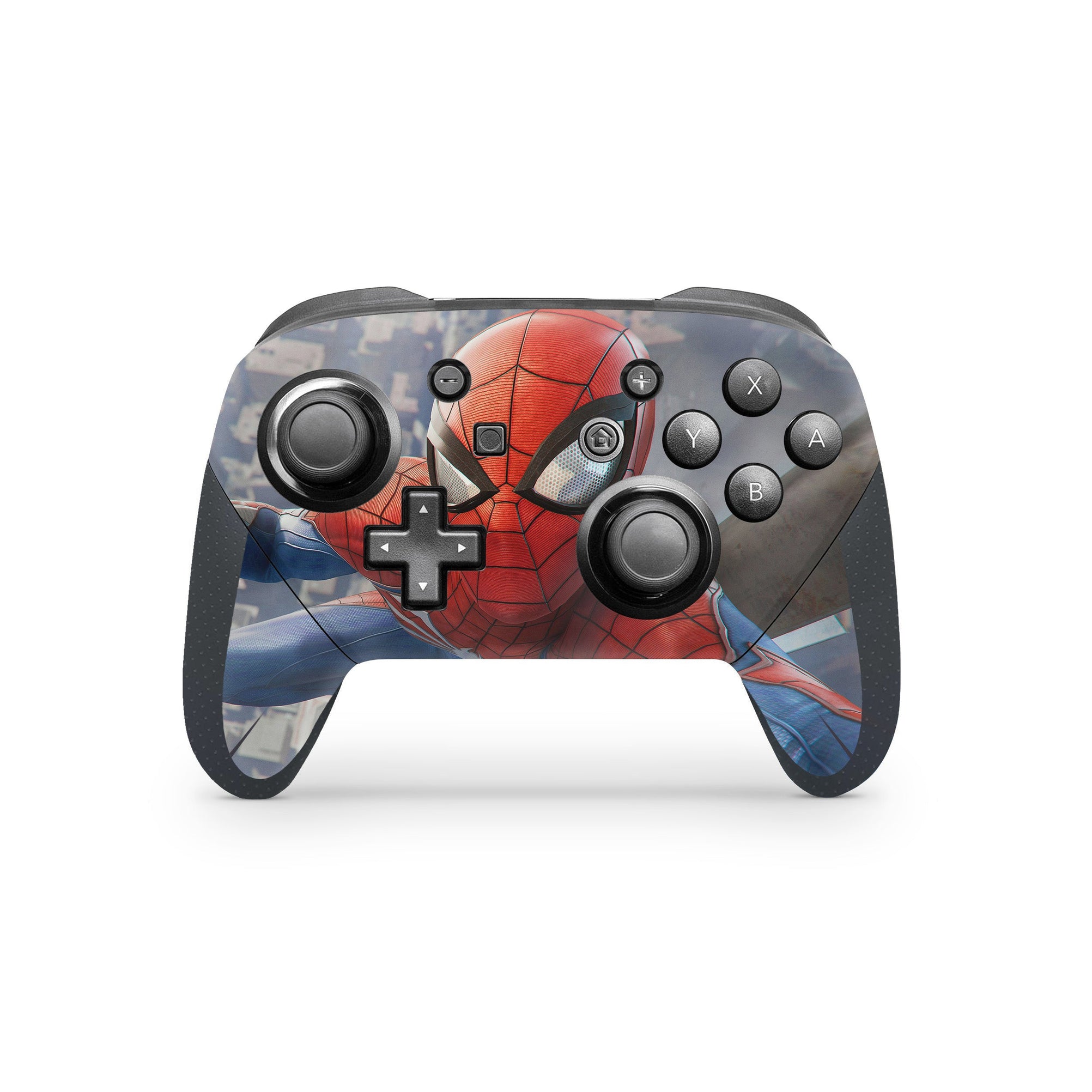 A video game skin featuring a Super Wall Crawler 10 design for the Nintendo Switch Pro Controller.