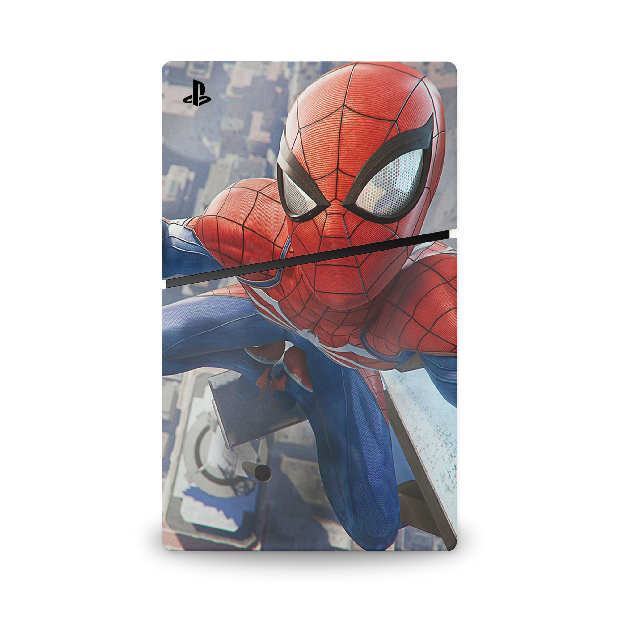 A video game skin featuring a Super Wall Crawler 10 design for the PS5 Slim Digital.