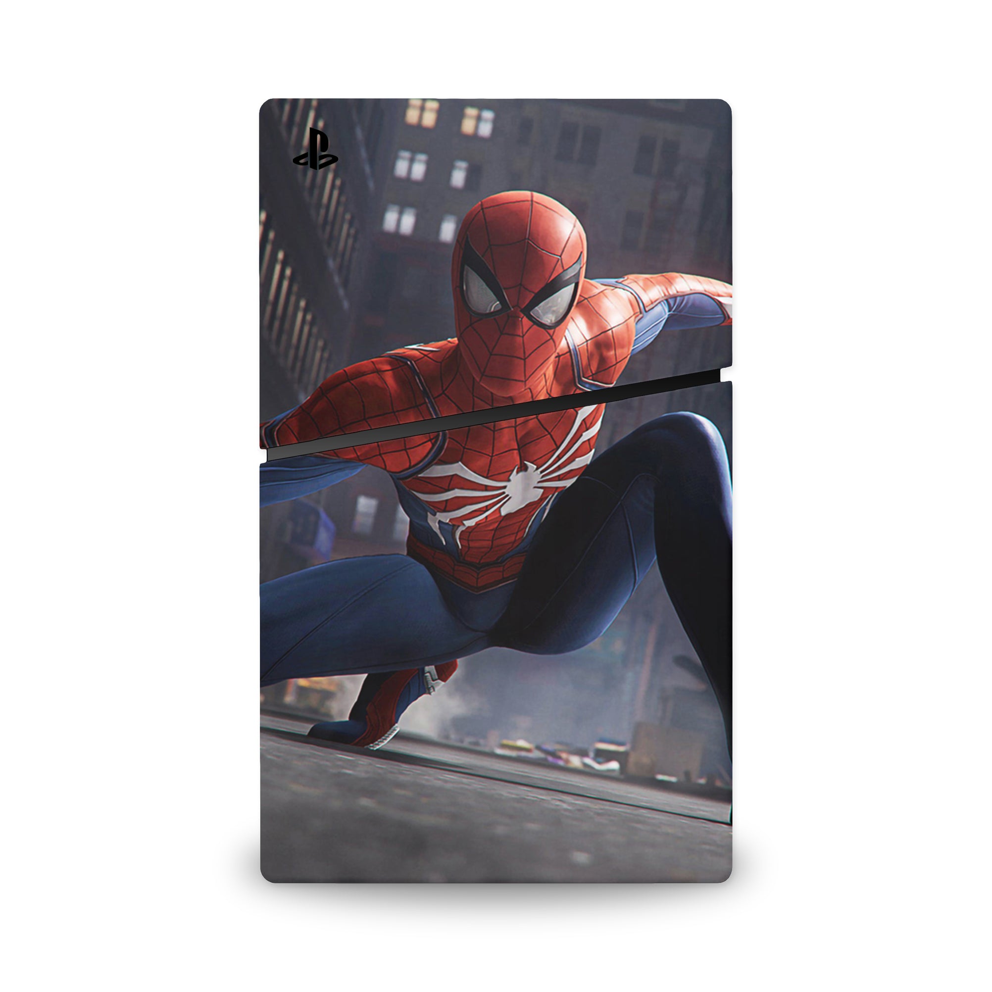 A video game skin featuring a Super Wall Crawler 2 design for the PS5 Digital Slim.