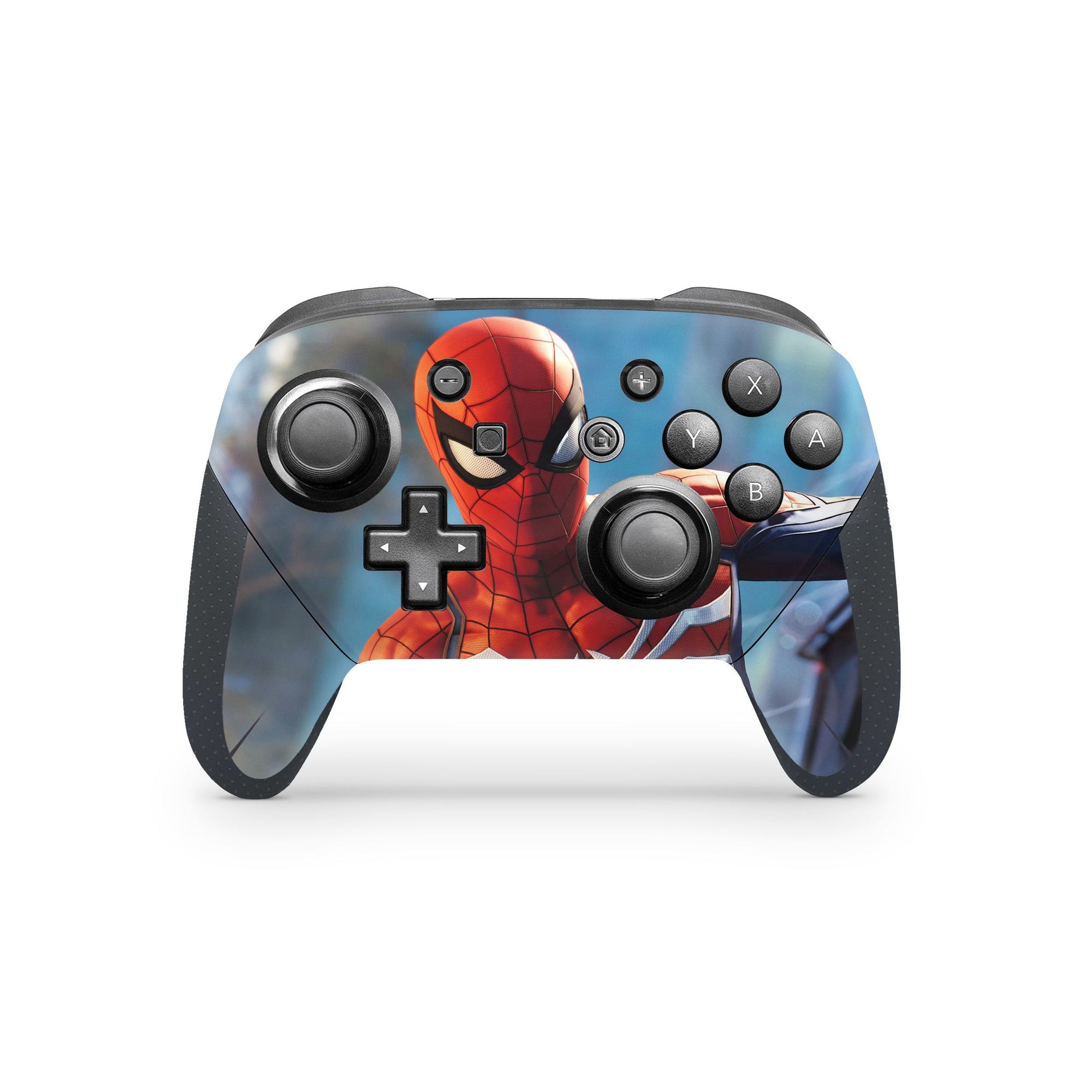 A video game skin featuring a Super Wall Crawler 4 design for the Nintendo Switch Pro Controller.