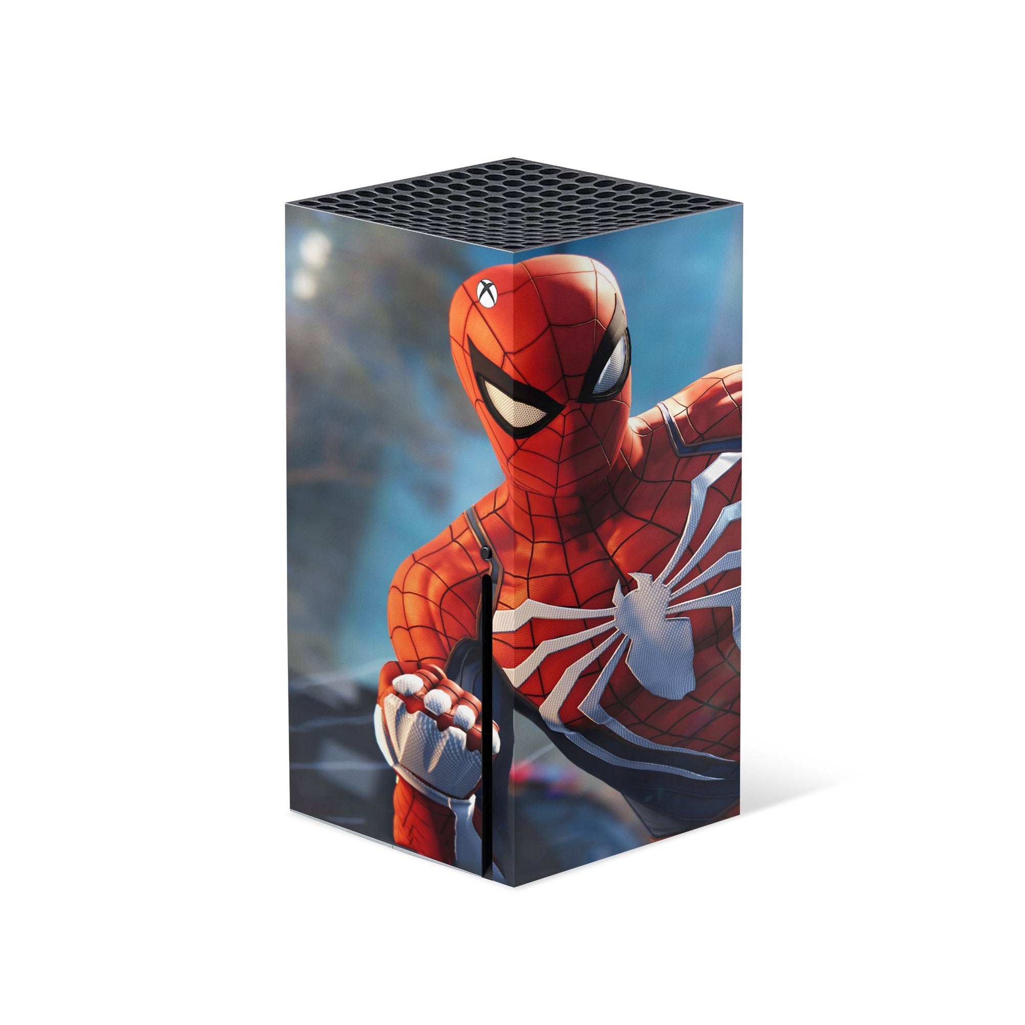 A video game skin featuring a Super Wall Crawler 4 design for the Xbox Series X.