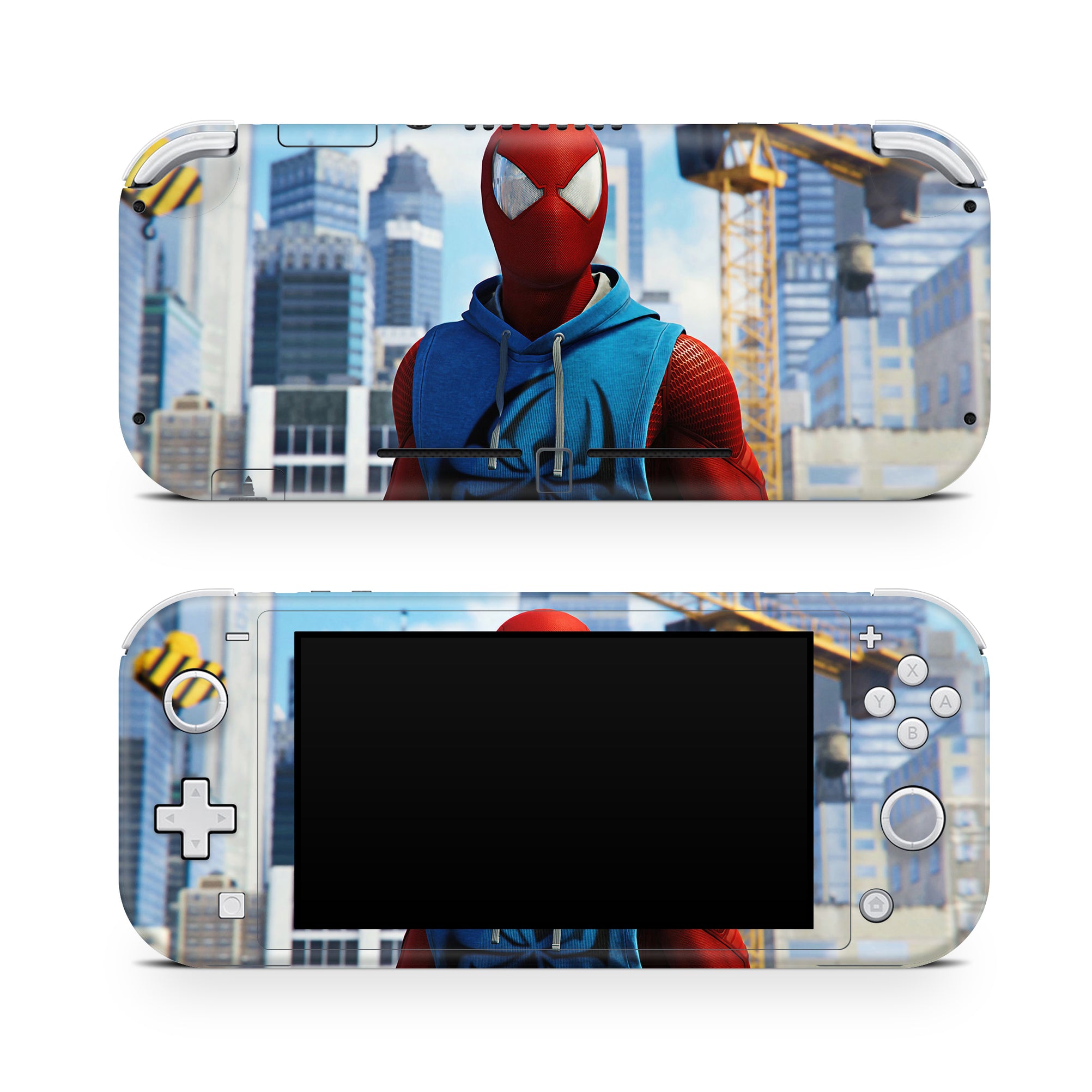 A video game skin featuring a Super Wall Crawler 8 design for the Nintendo Switch Lite.