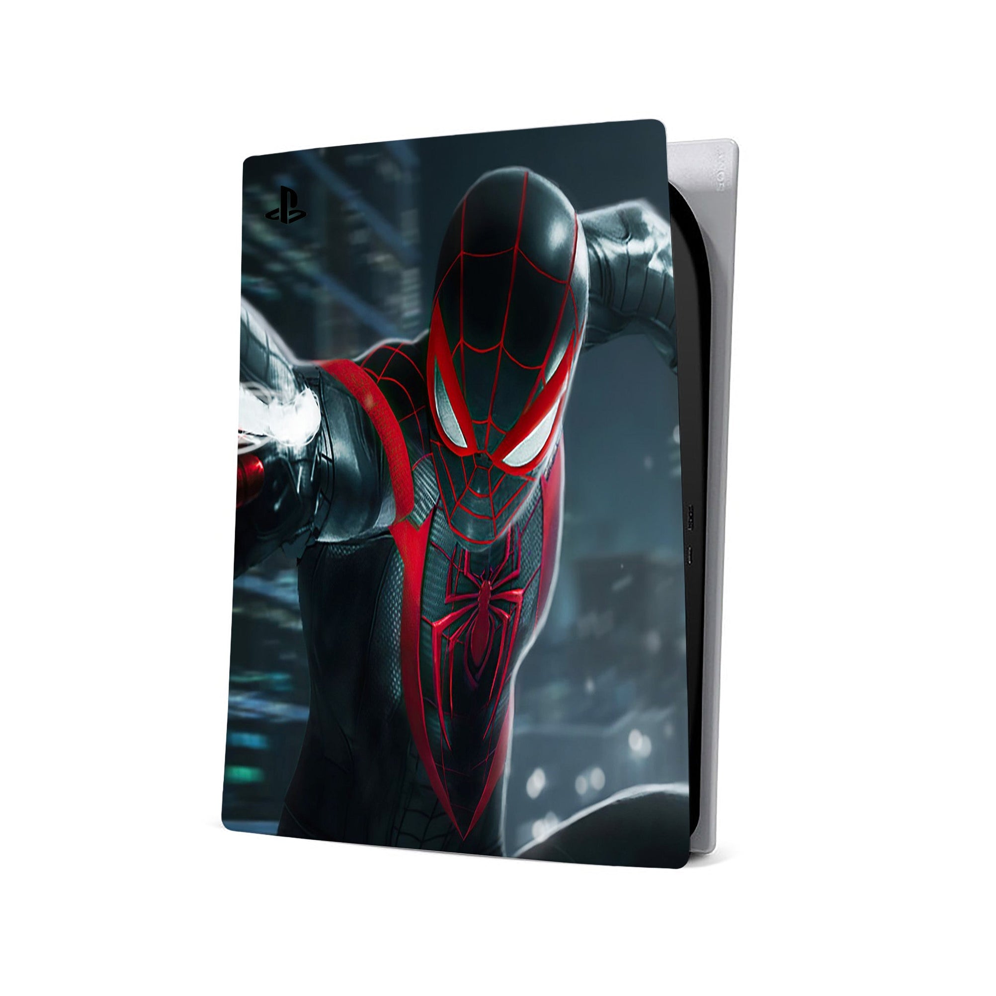 A video game skin featuring a Brooklyn Wall-Crawler Prodigy 2 design for the PS5 Digital.