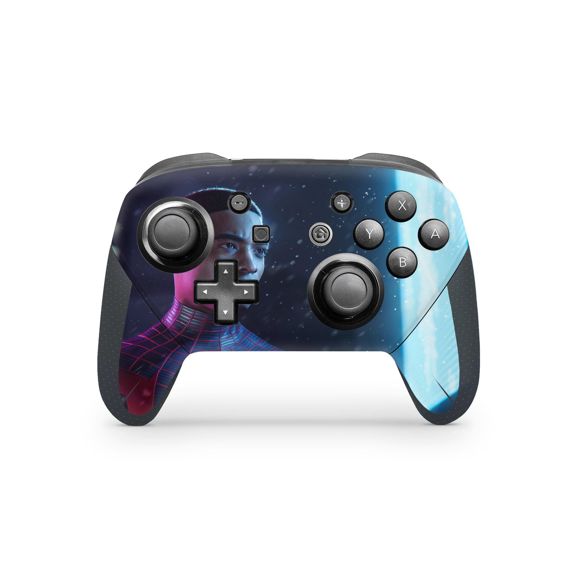 A video game skin featuring a Brooklyn Wall-Crawler Prodigy 3 design for the Nintendo Switch Pro Controller.