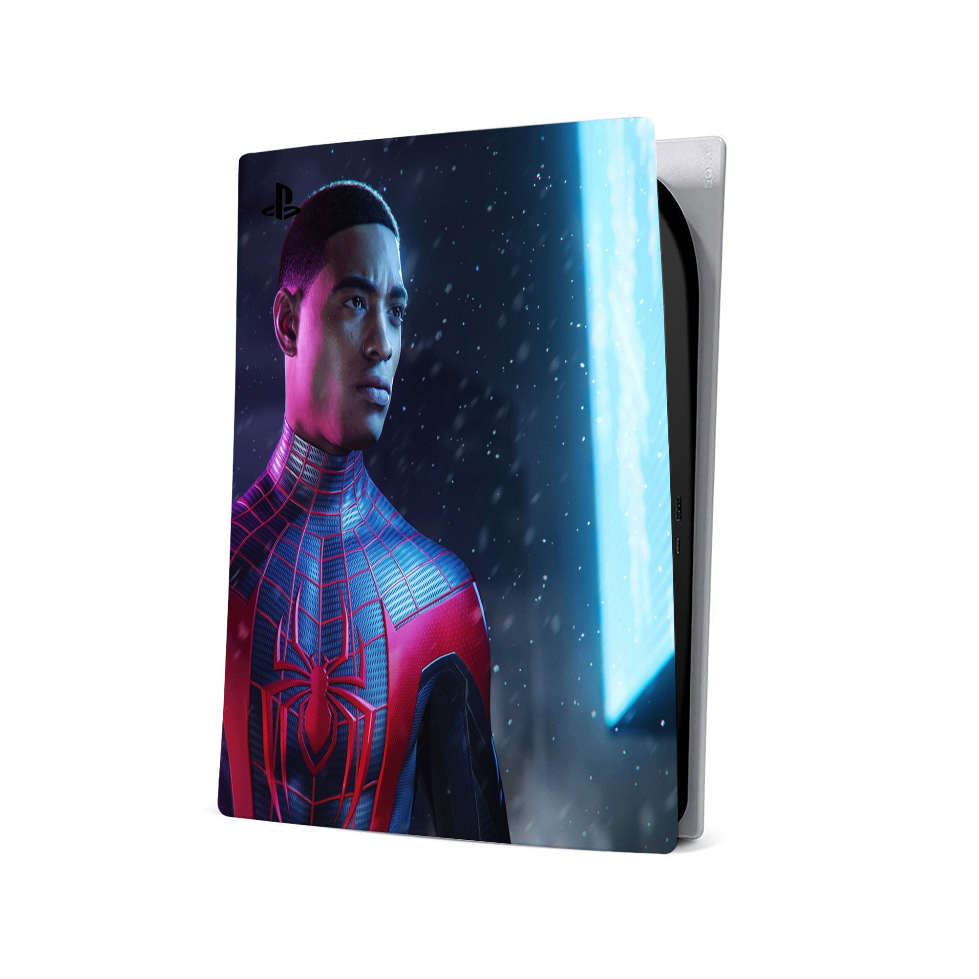 A video game skin featuring a Brooklyn Wall-Crawler Prodigy 3 design for the PS5 Digital.