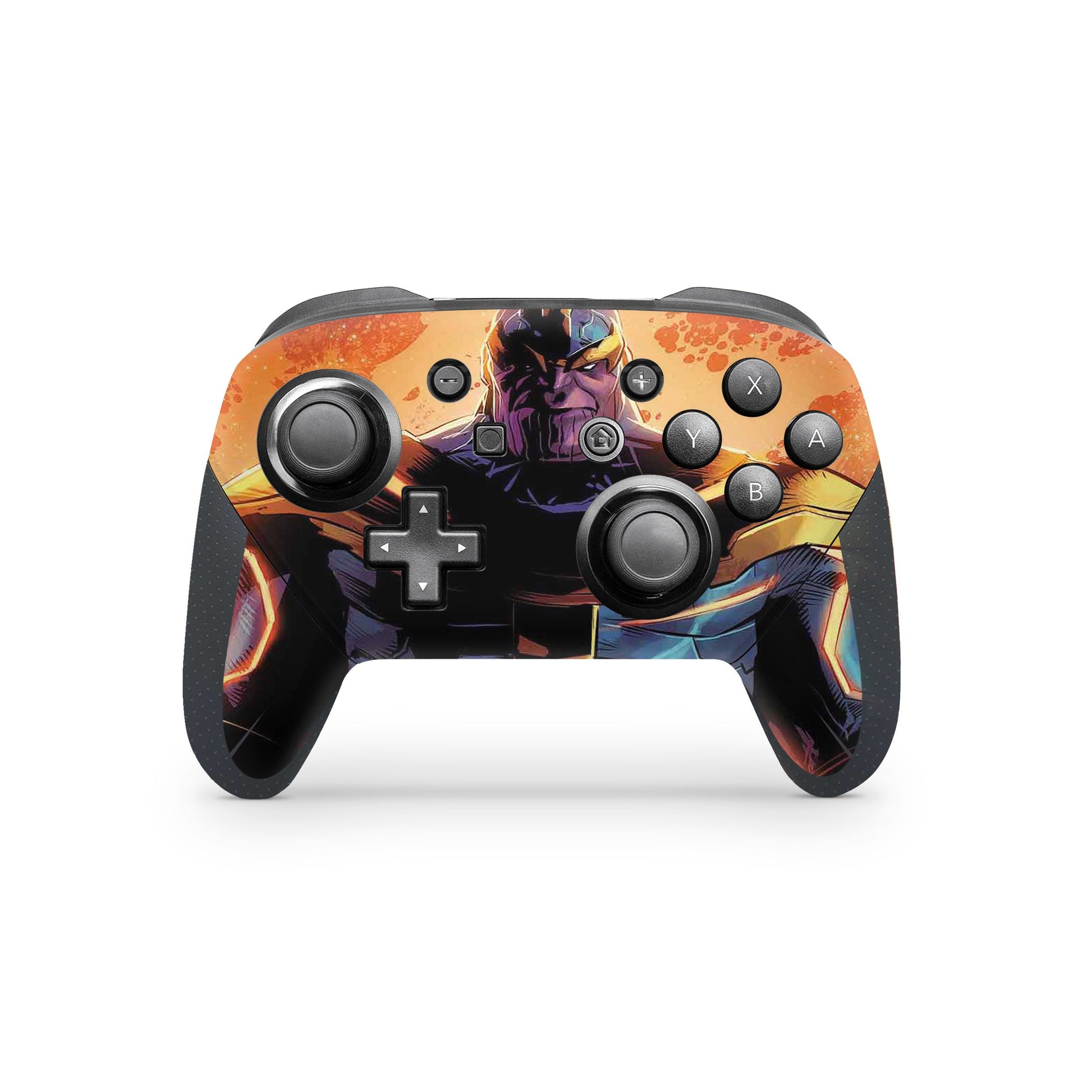 A video game skin featuring a Chaos Titan 2 design for the Nintendo Switch Pro Controller.