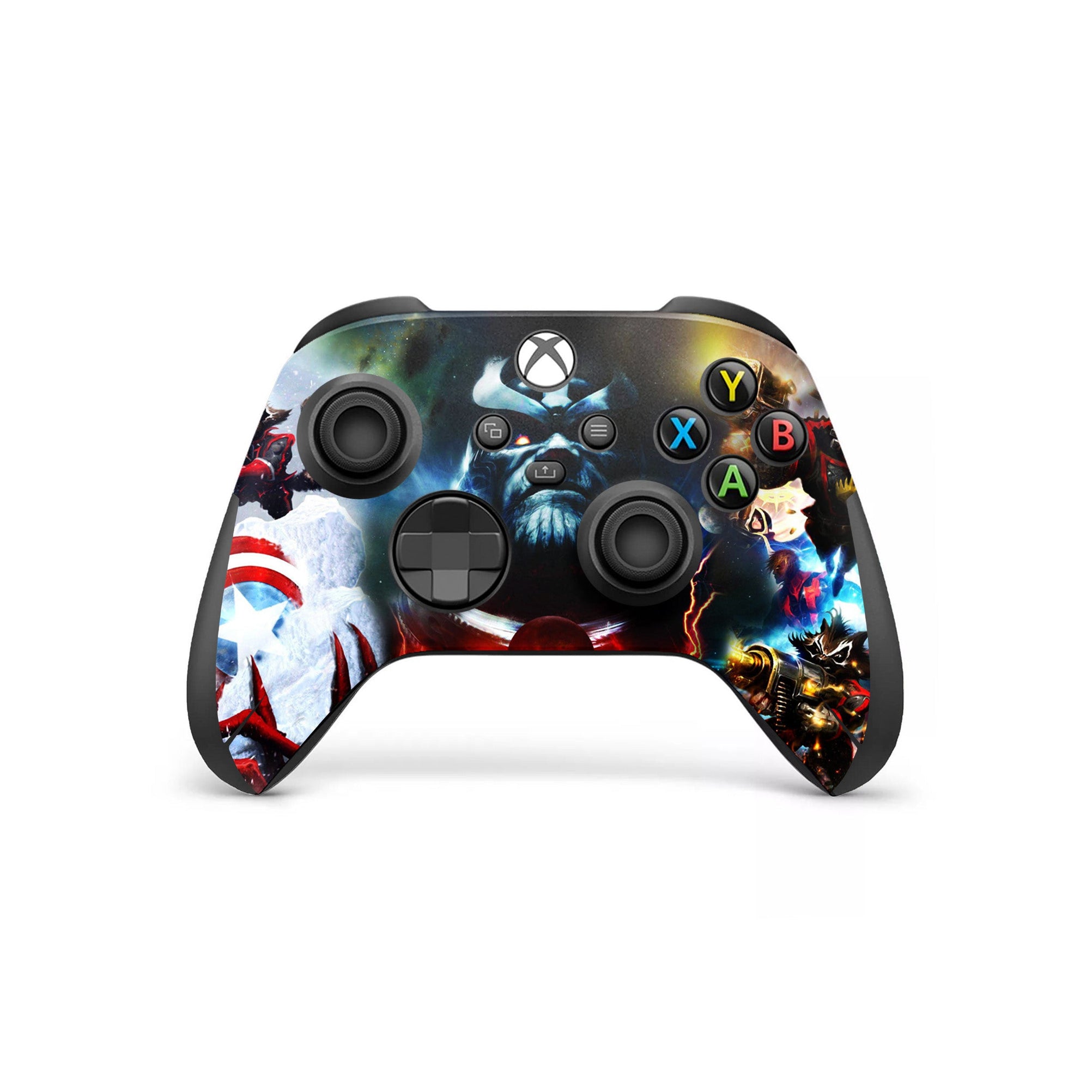 A video game skin featuring a Chaos Titan 4 design for the Xbox Series Wireless Controller.