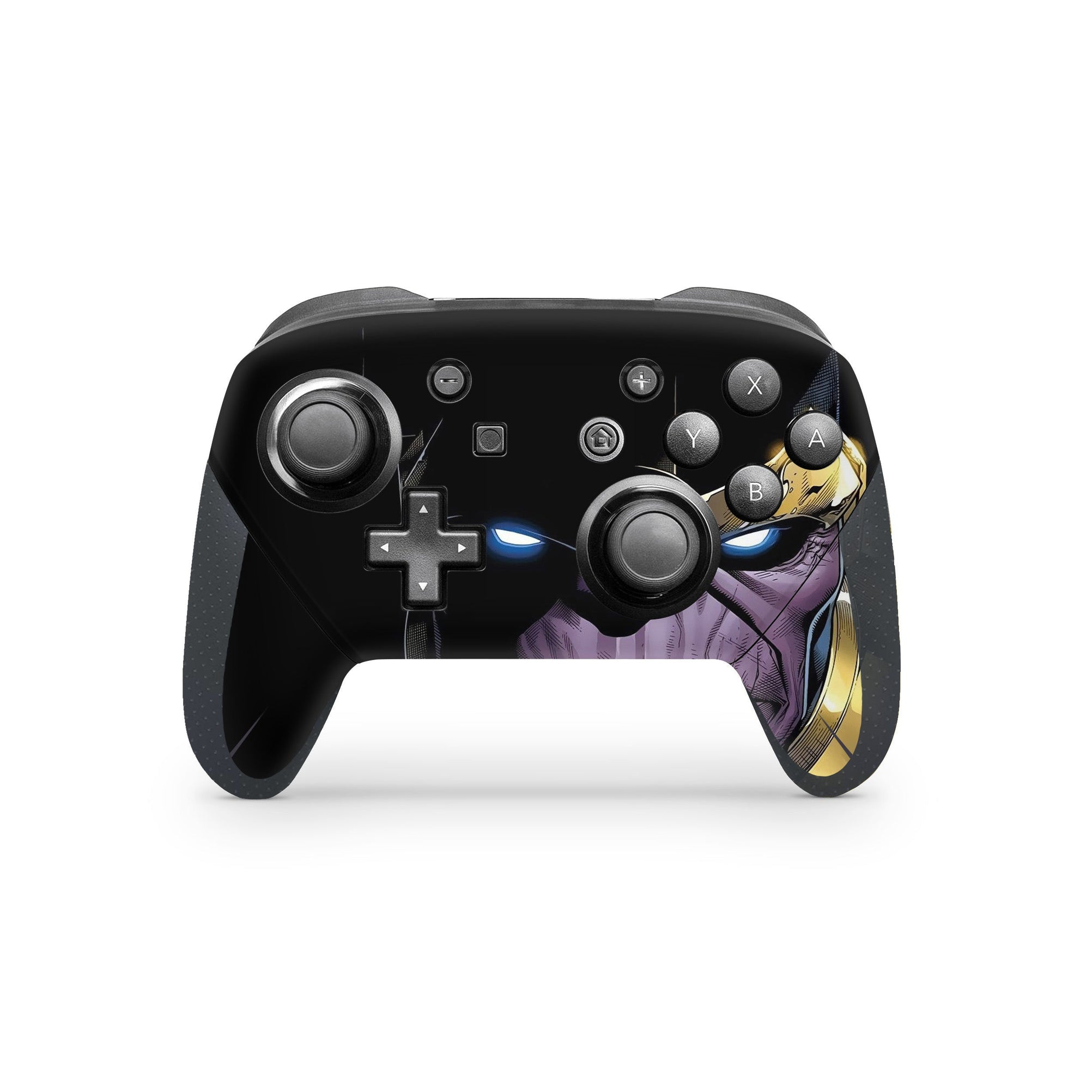 A video game skin featuring a Chaos Titan 5 design for the Nintendo Switch Pro Controller.