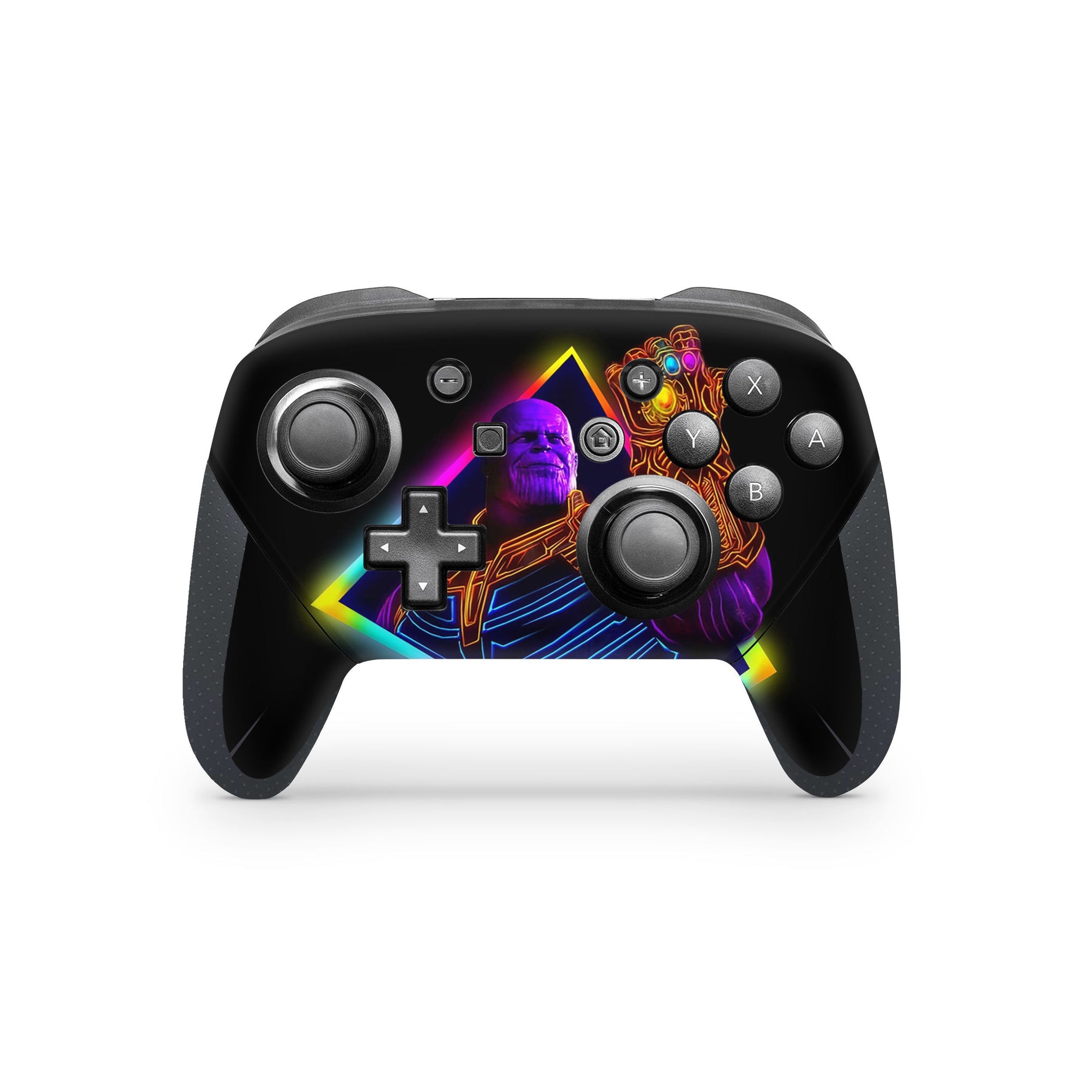 A video game skin featuring a Chaos Titan 6 design for the Nintendo Switch Pro Controller.