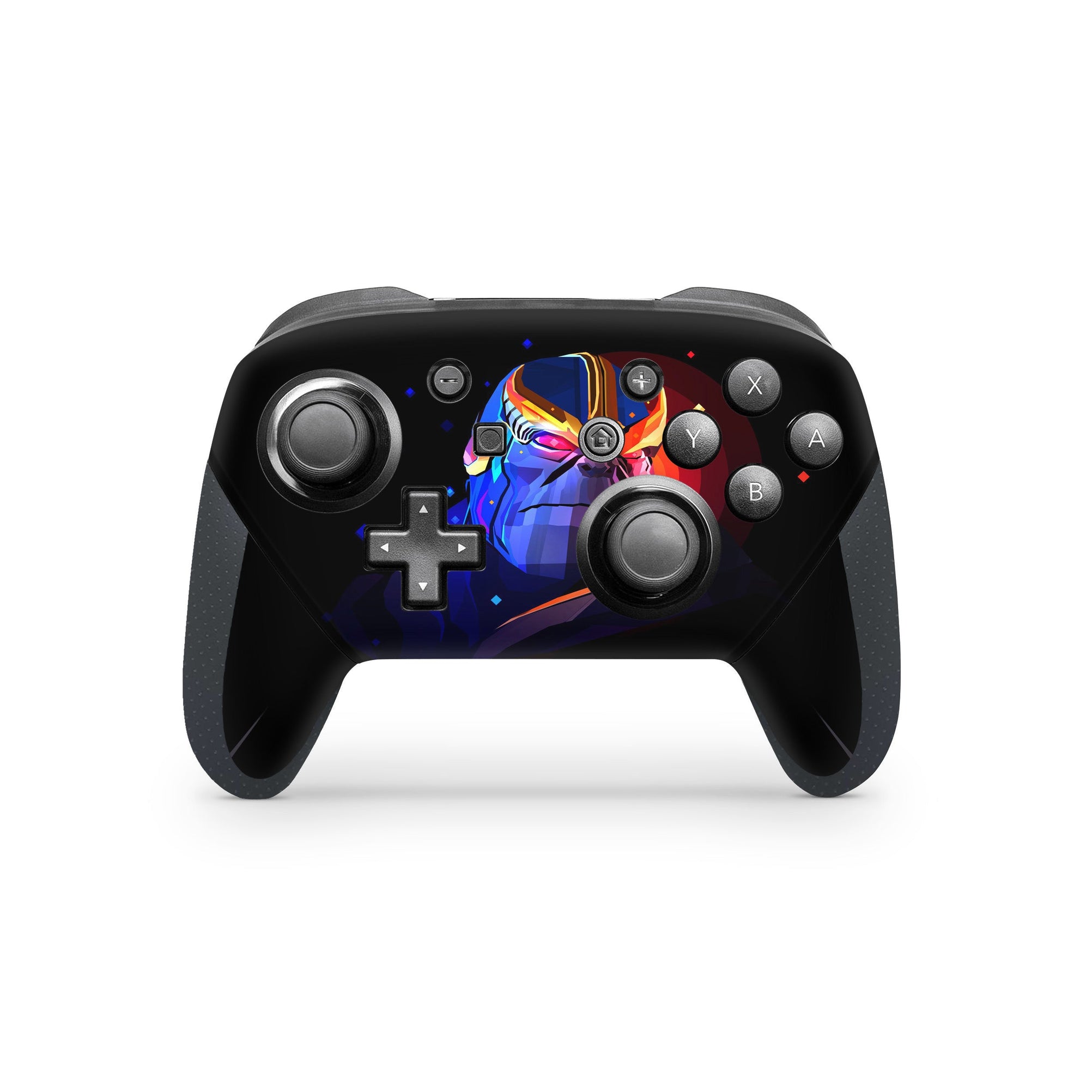 A video game skin featuring a Chaos Titan 7 design for the Nintendo Switch Pro Controller.