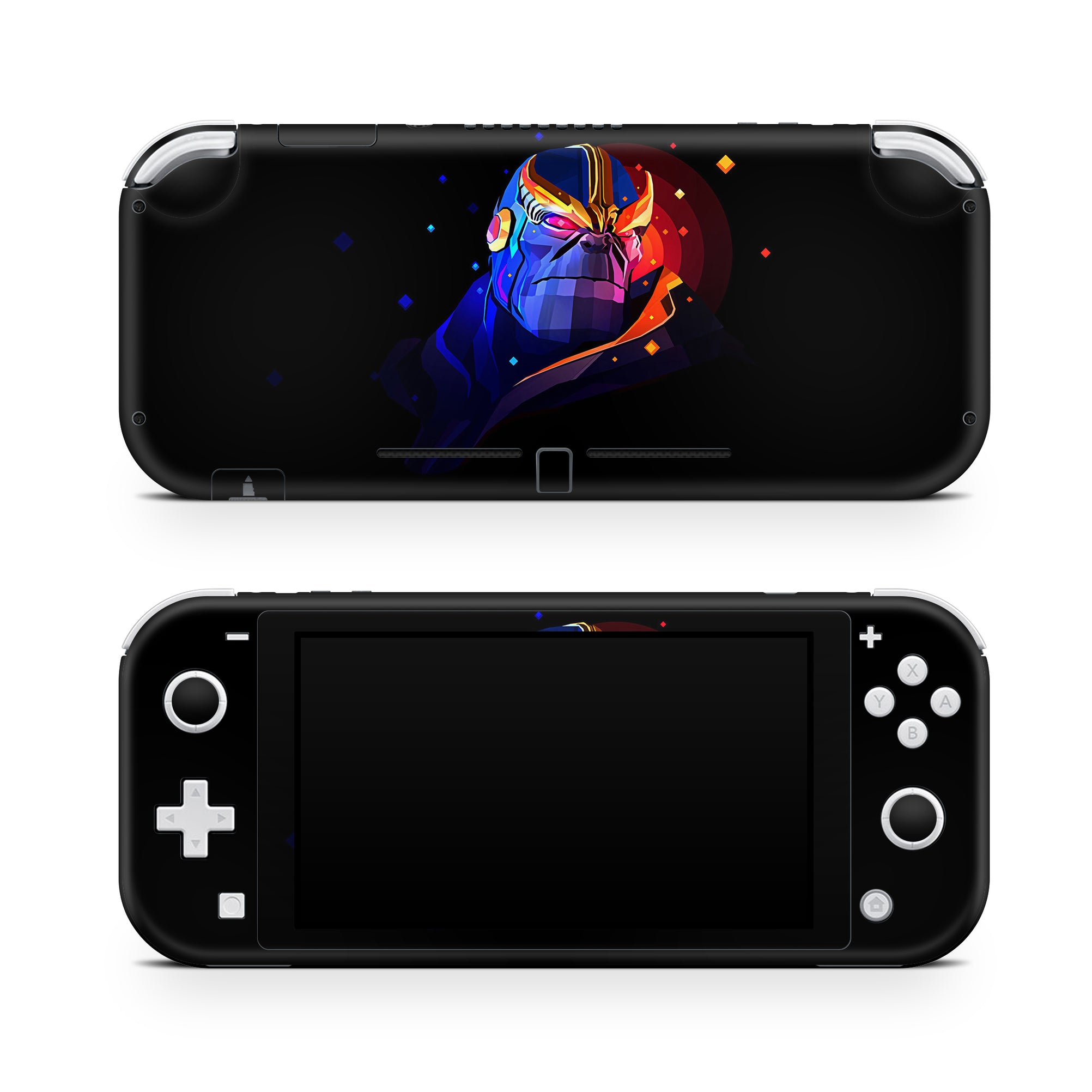 A video game skin featuring a Chaos Titan 7 design for the Nintendo Switch Lite.