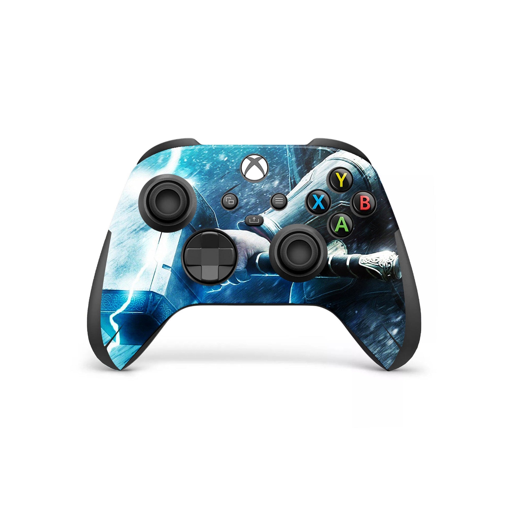 A video game skin featuring a God of Thunder 1 design for the Xbox Series X Controller.