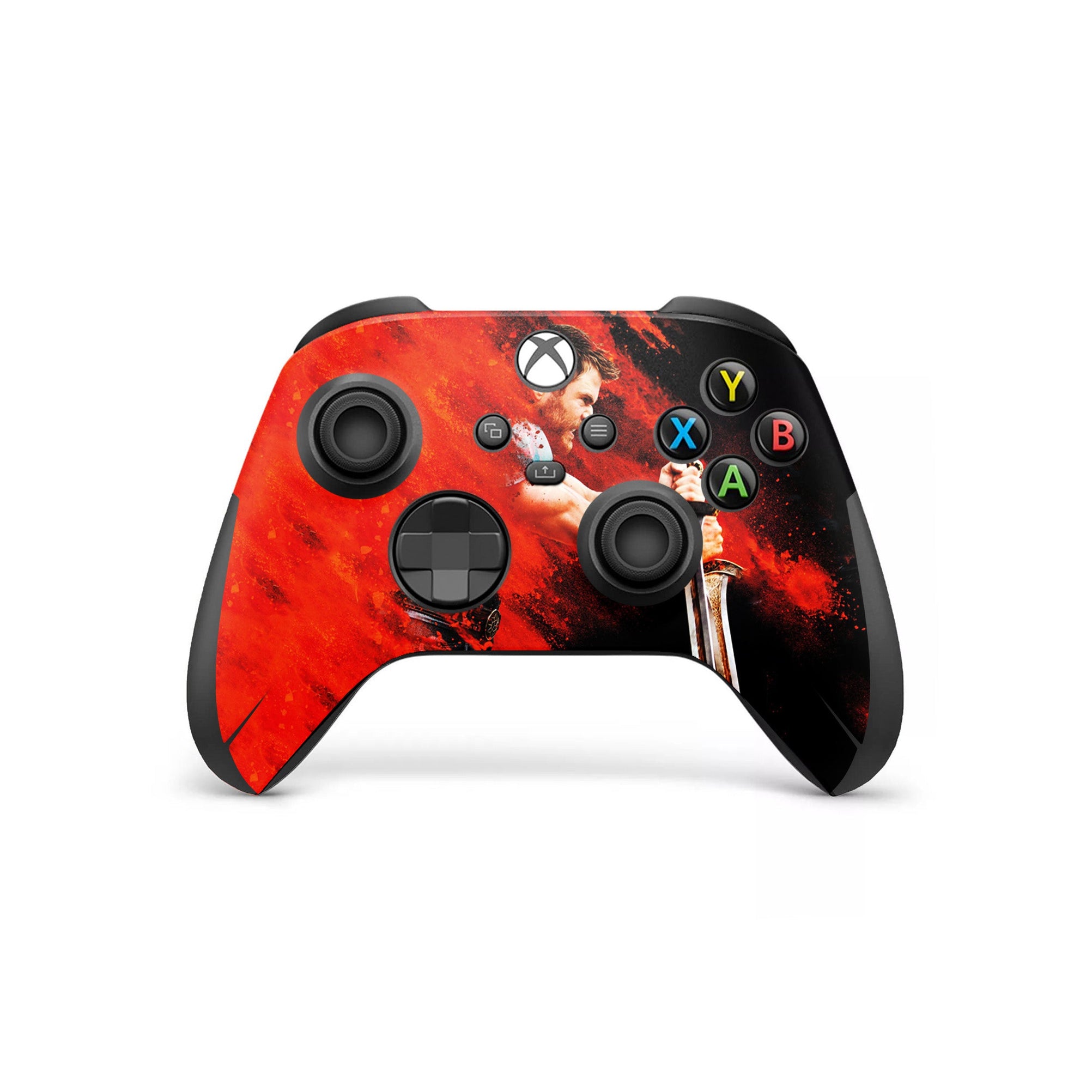 A video game skin featuring a God of Thunder 5 design for the Xbox Series Wireless Controller.