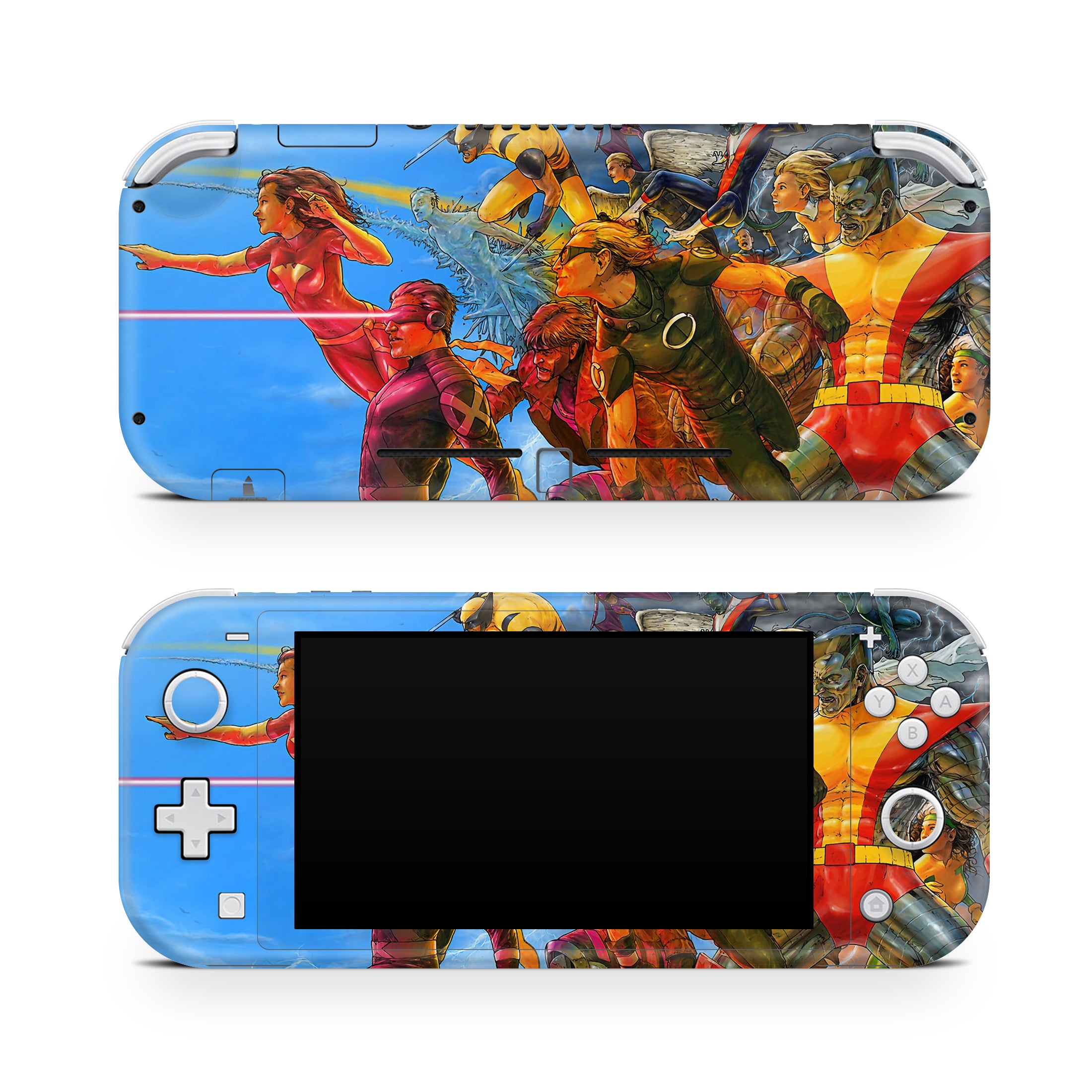 A video game skin featuring a Power-Bound Legends 2 design for the Nintendo Switch Lite.