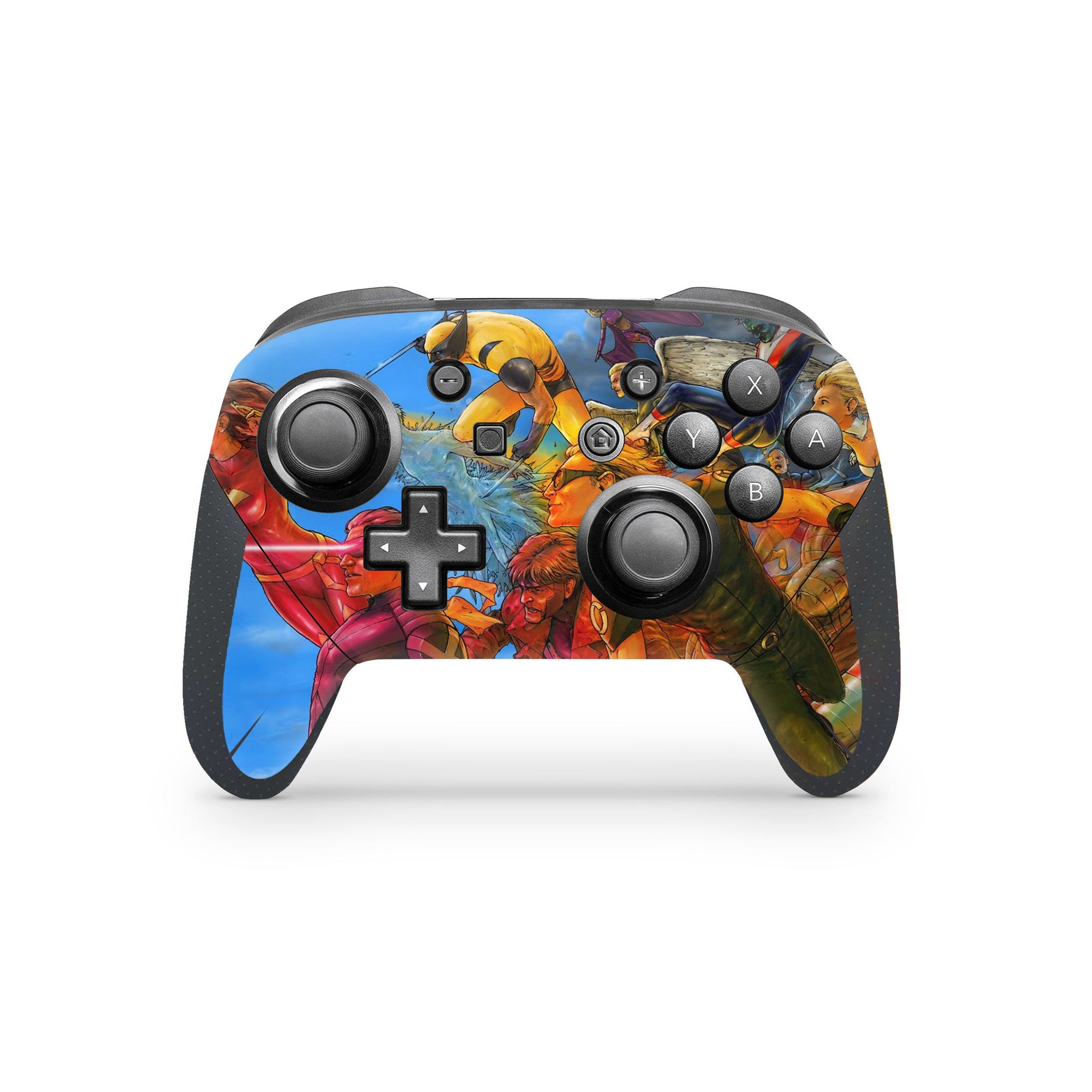 A video game skin featuring a Power-Bound Legends 2 design for the Nintendo Switch Pro Controller.