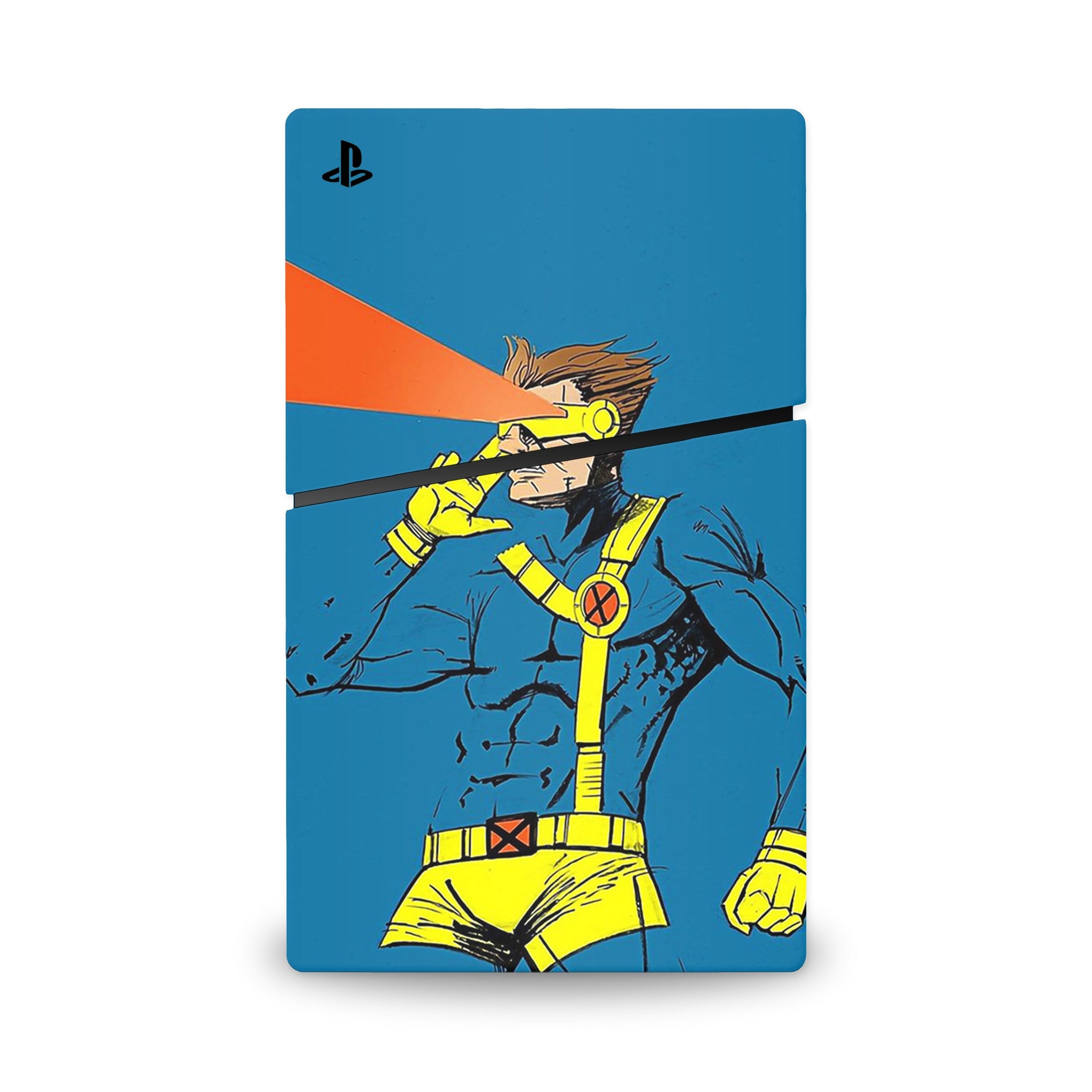 A video game skin featuring a Optic Blast 2 design for the PS5 Slim Digital.