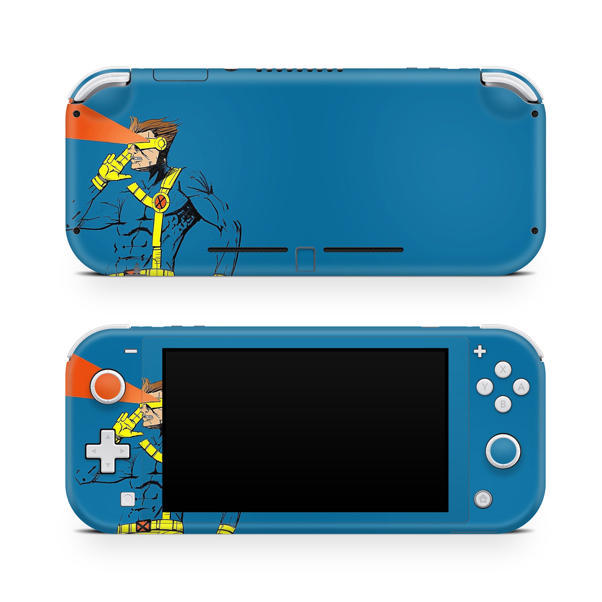 A video game skin featuring a Optic Blast 2 design for the Nintendo Switch Lite.