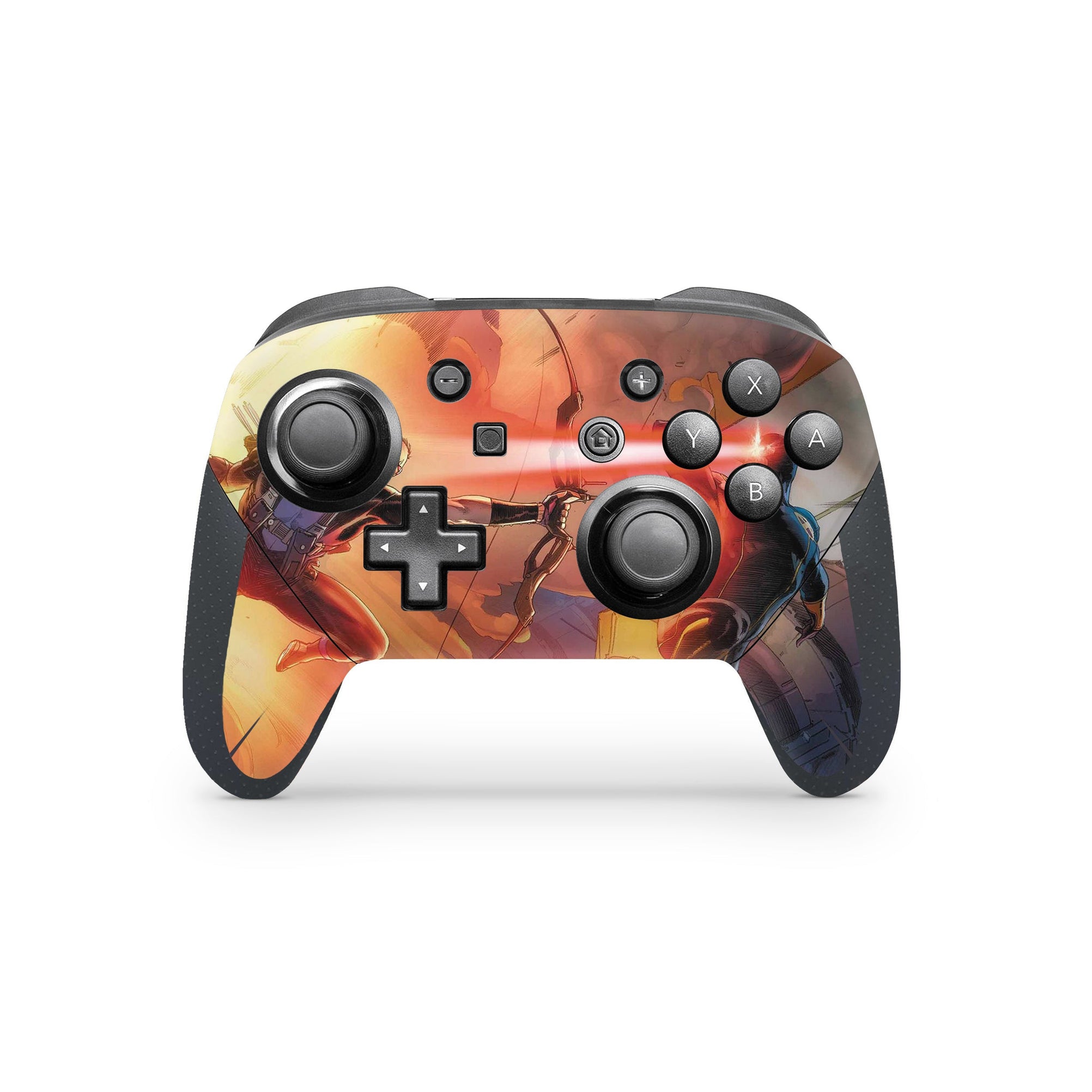 A video game skin featuring a Optic Blast 3 design for the Nintendo Switch Pro Controller.