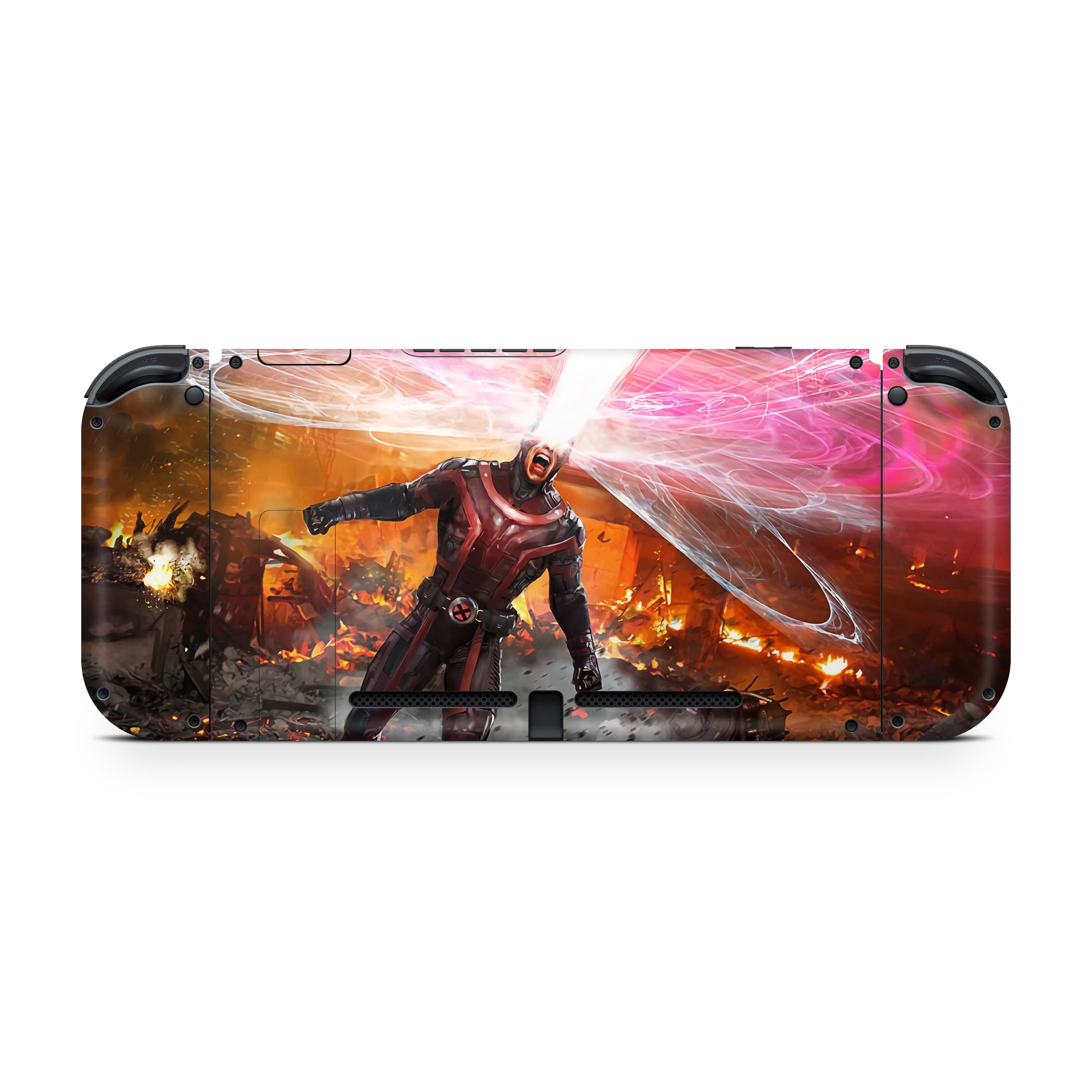 A video game skin featuring a Optic Blast 5 design for the Nintendo Switch.