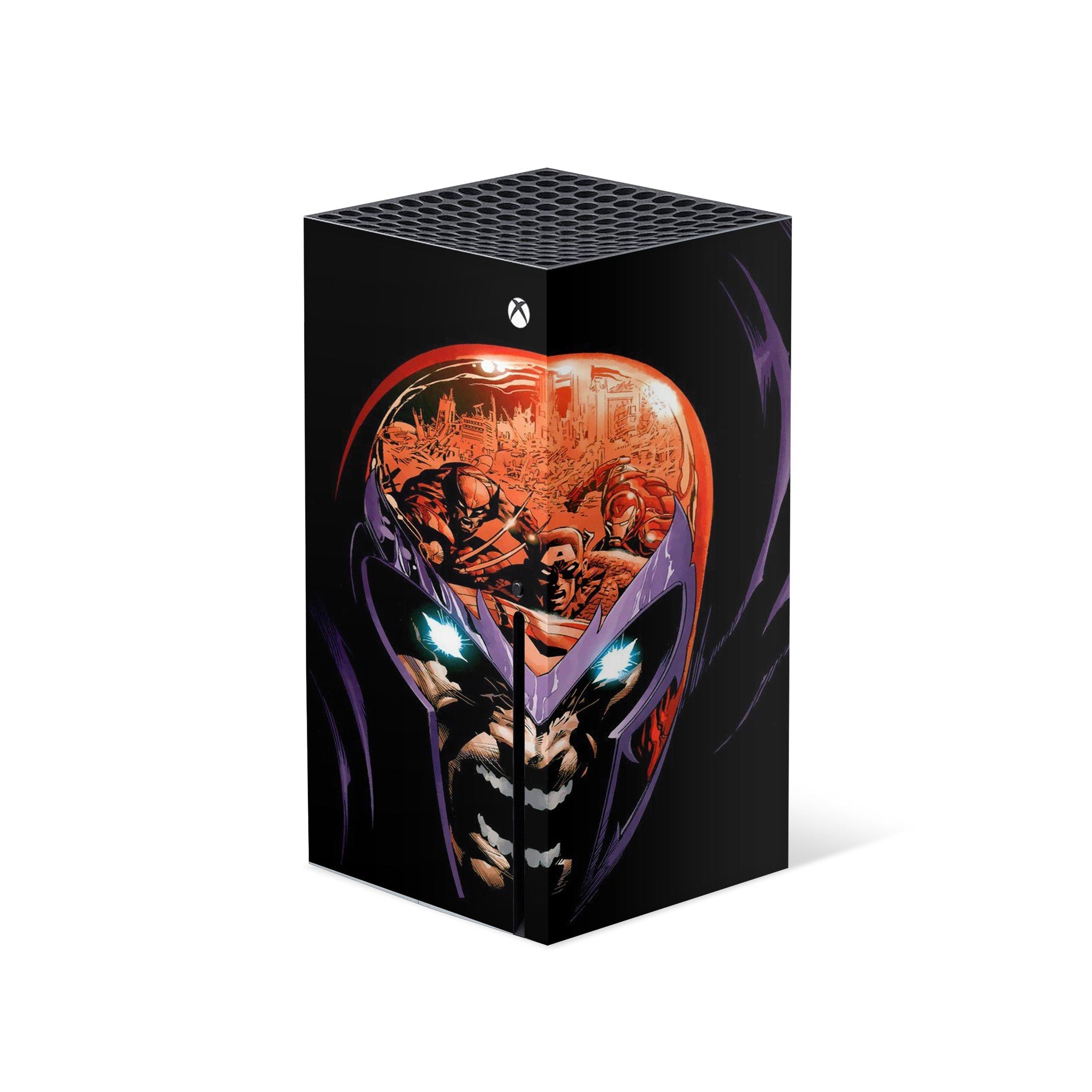 A video game skin featuring a Master of Magnetism 1 design for the Xbox Series X.