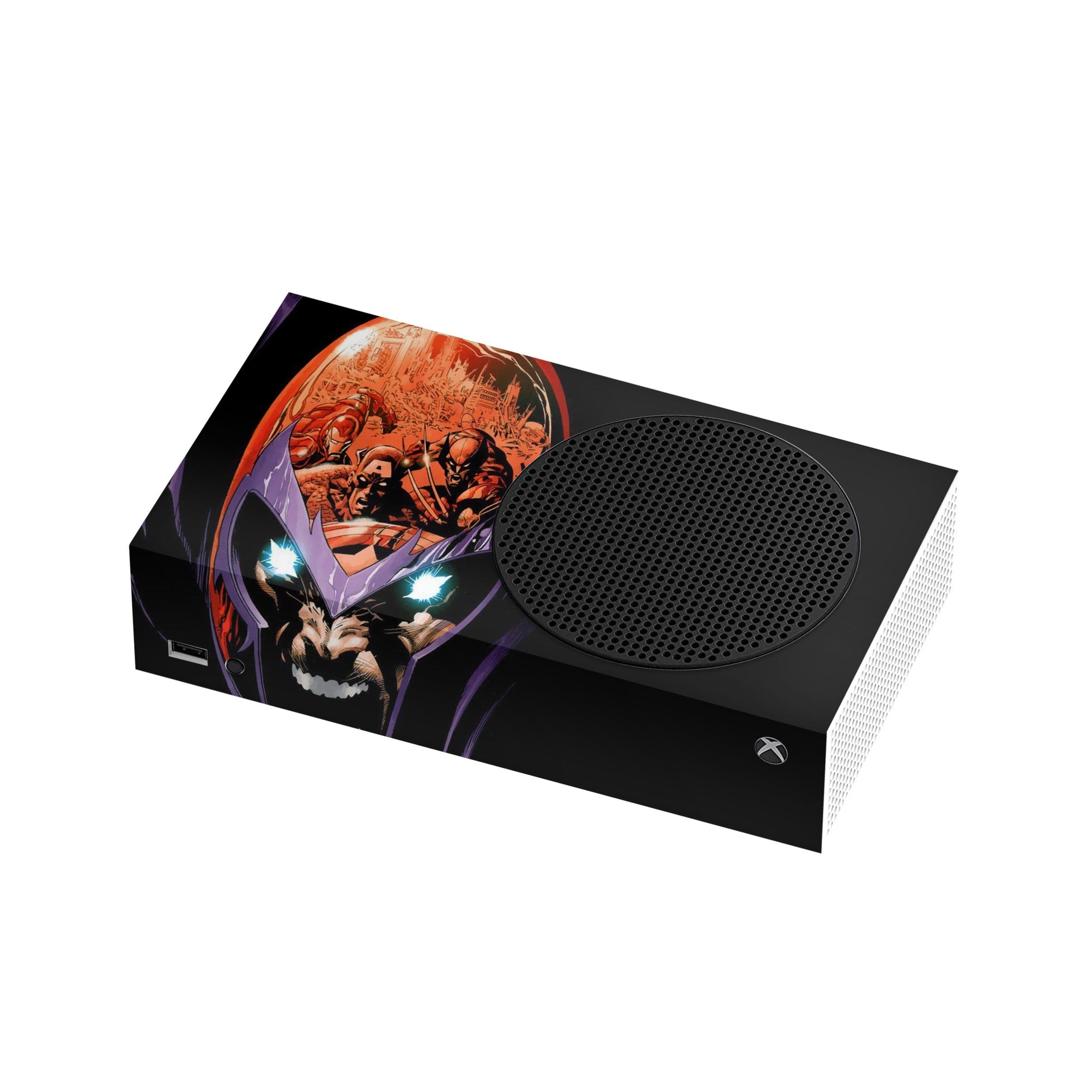 A video game skin featuring a Master of Magnetism 1 design for the Xbox Series S.