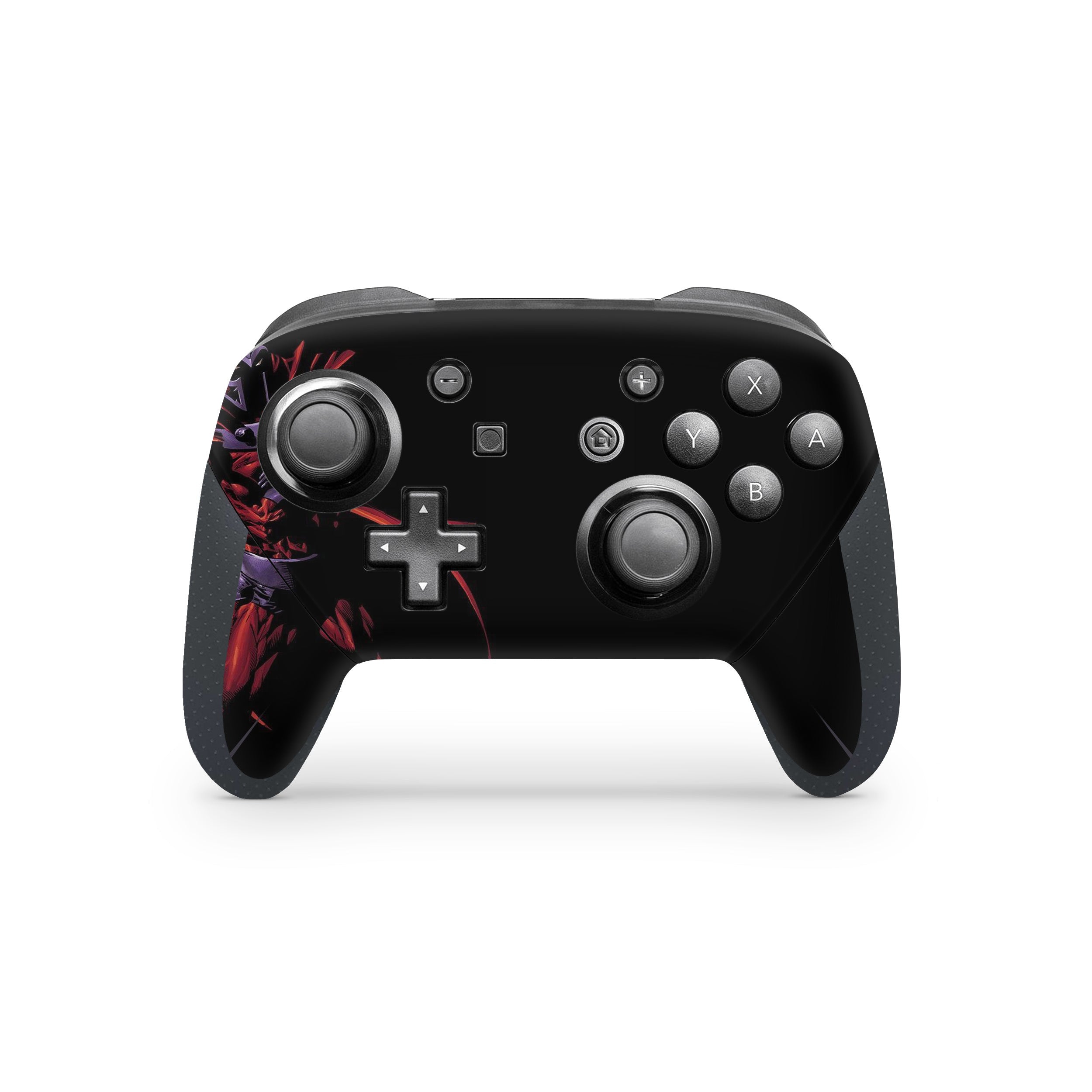 A video game skin featuring a Master of Magnetism 2 design for the Nintendo Switch Pro Controller.