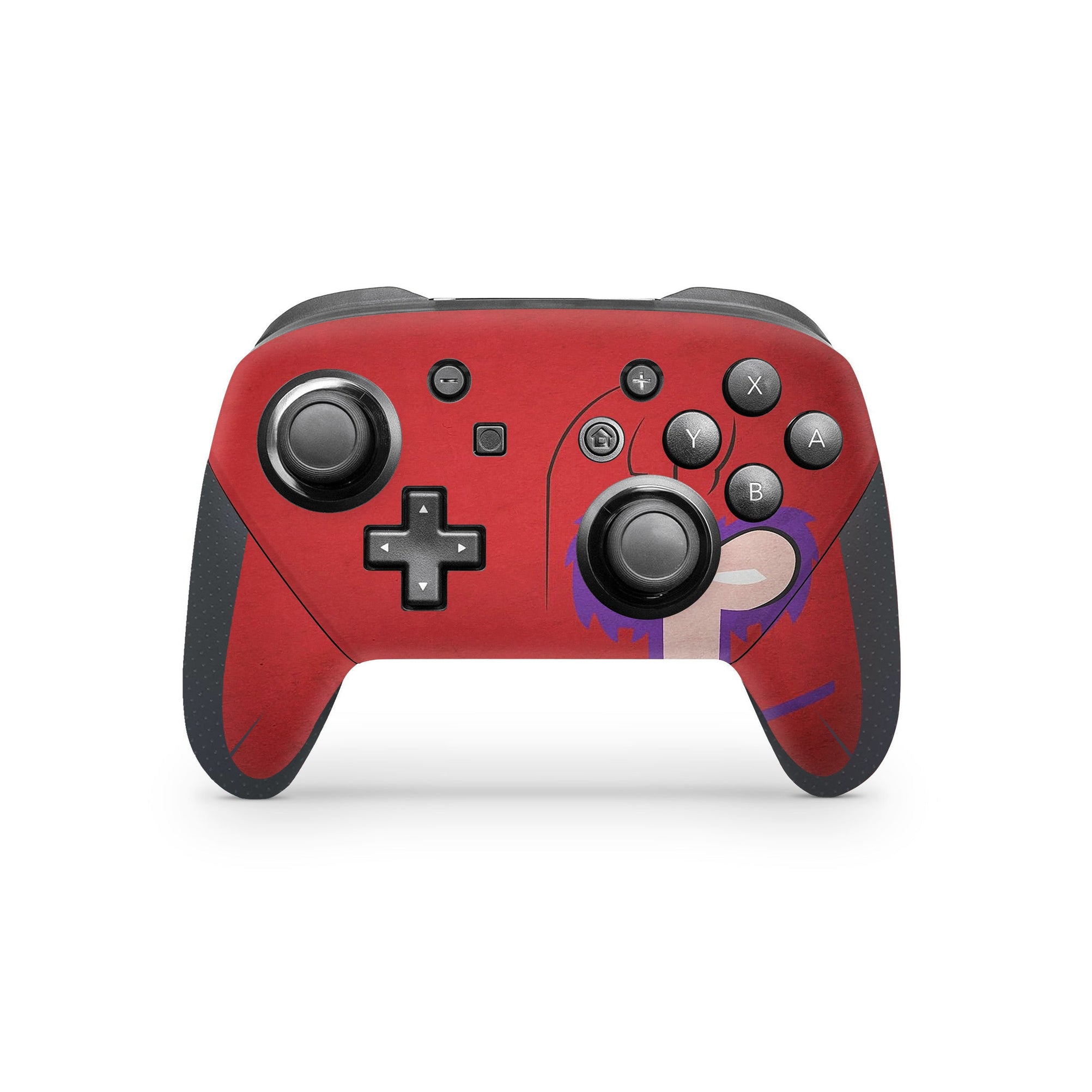 A video game skin featuring a Master of Magnetism 3 design for the Nintendo Switch Pro Controller.