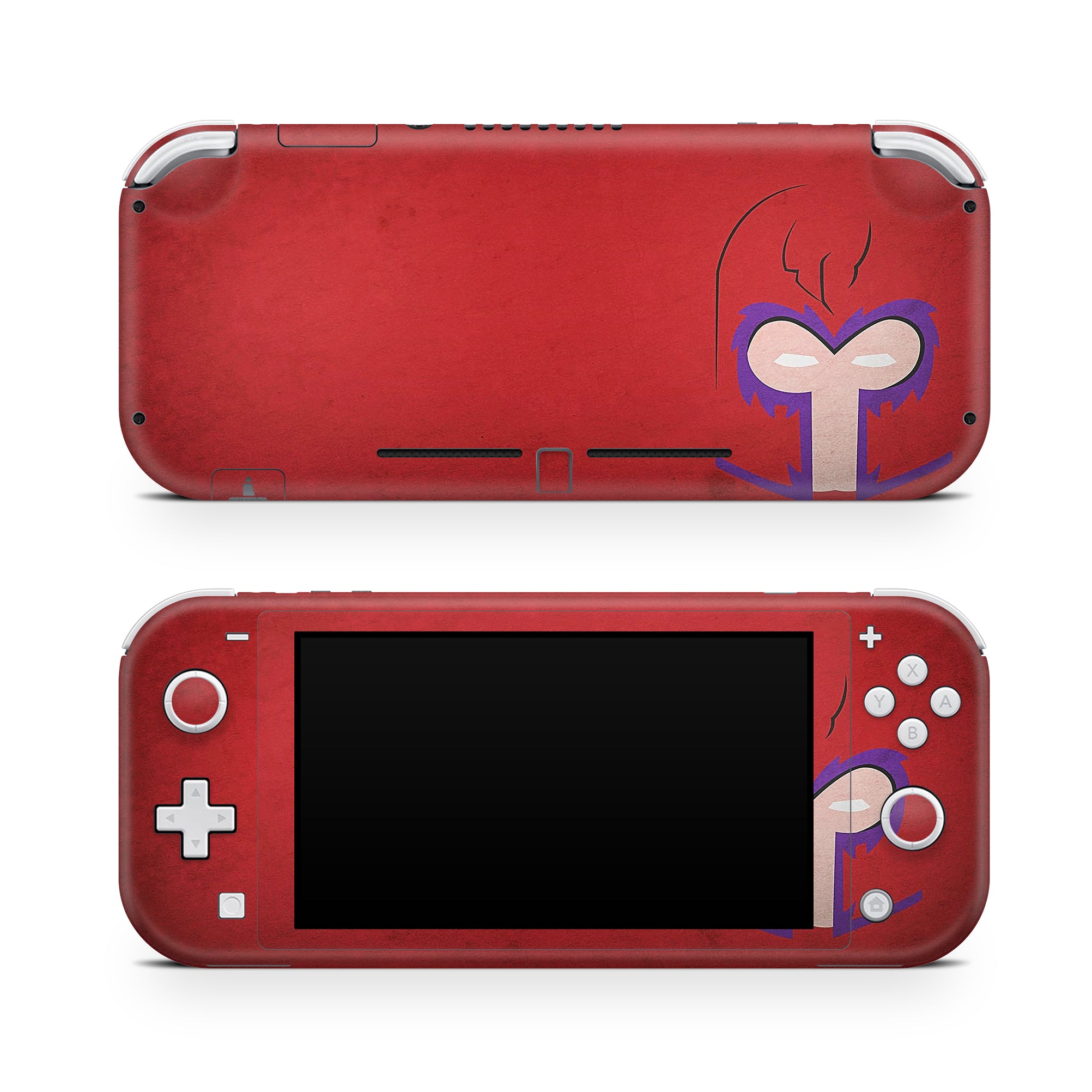 A video game skin featuring a Master of Magnetism 3 design for the Nintendo Switch Lite.