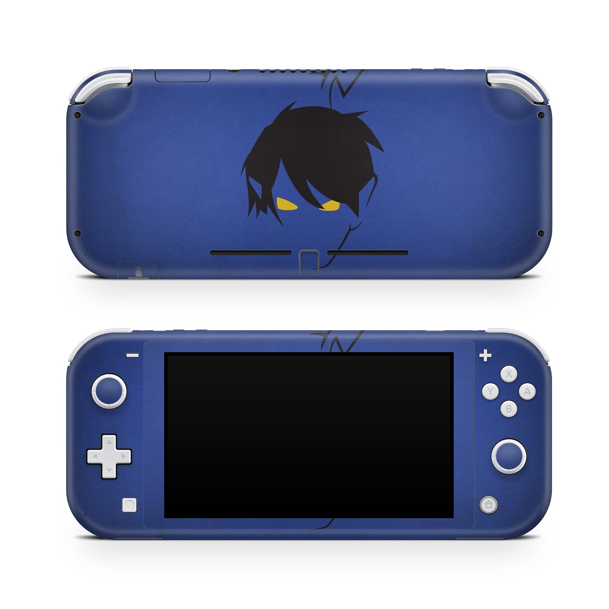 A video game skin featuring a Teleporting Trickster 3 design for the Nintendo Switch Lite.