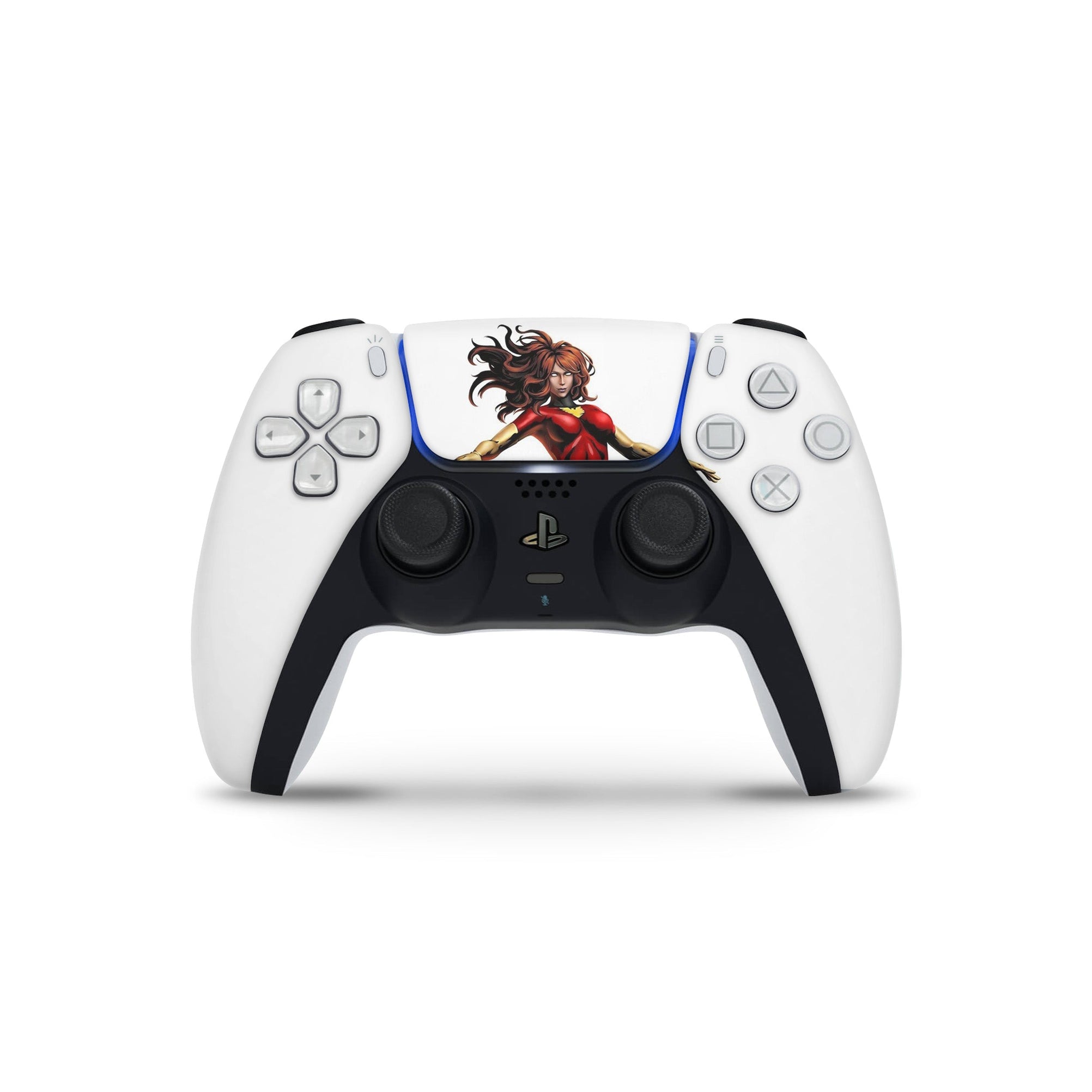 A video game skin featuring a Flaming Avenger 2 design for the PS5 Controller.