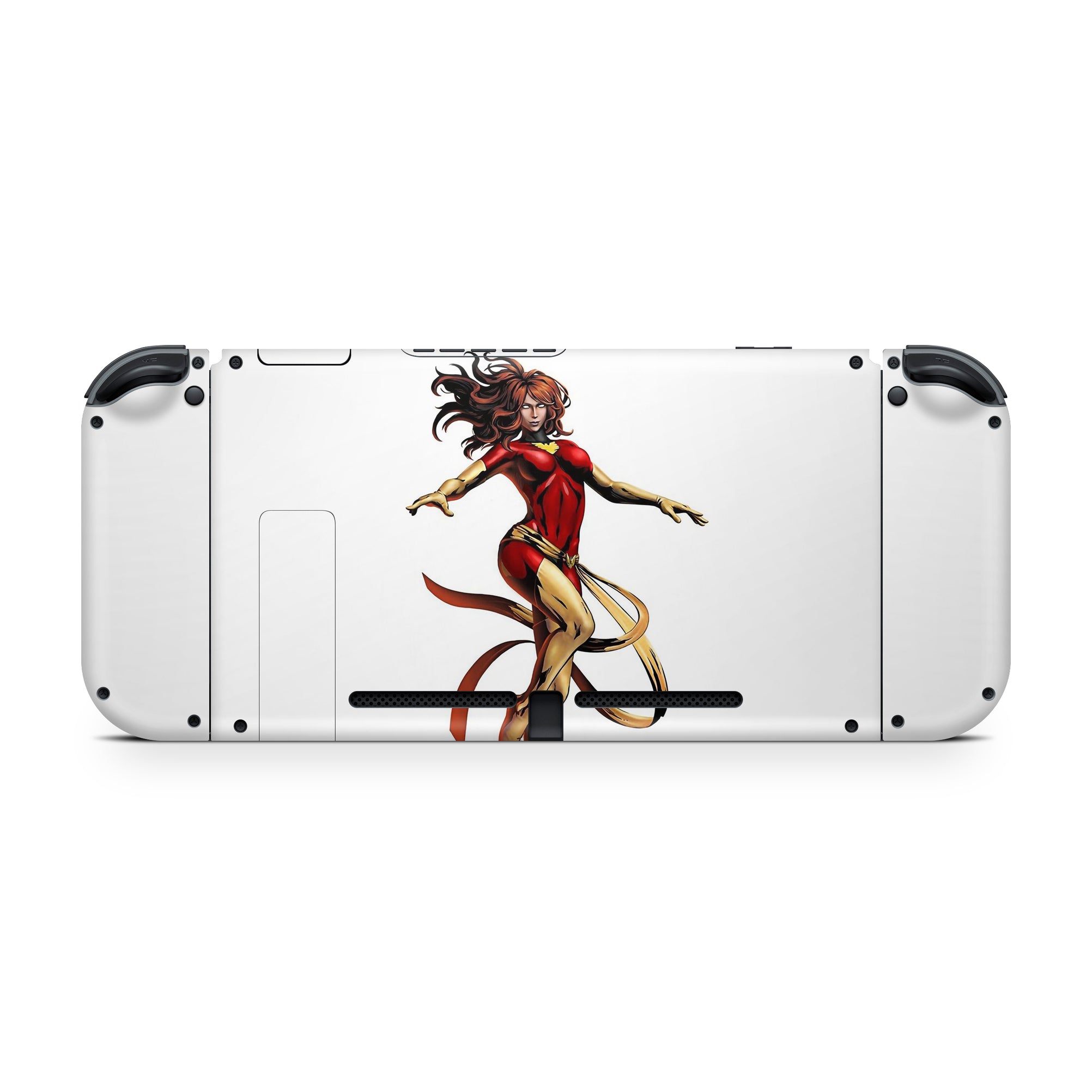 A video game skin featuring a Flaming Avenger 2 design for the Nintendo Switch.