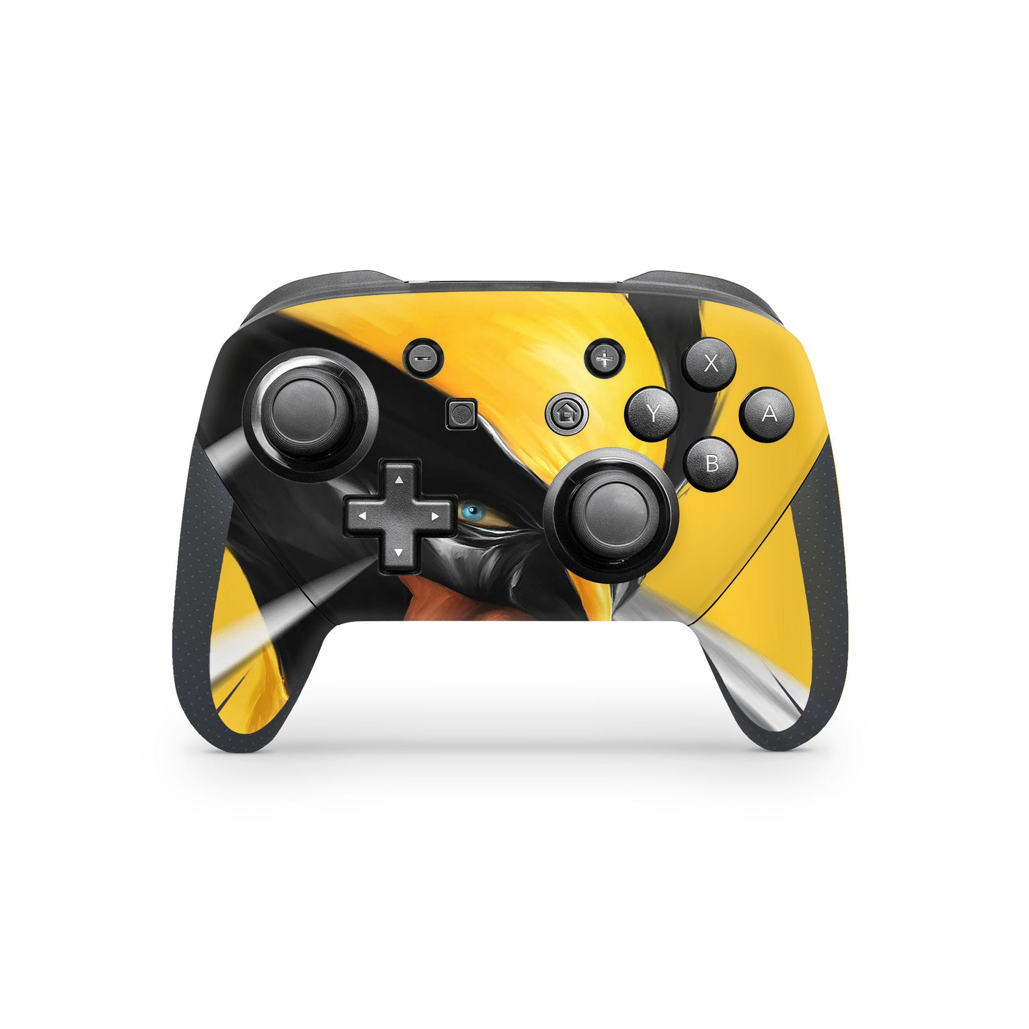 A video game skin featuring a Metallic Fury Claws 2 design for the Nintendo Switch Pro Controller.