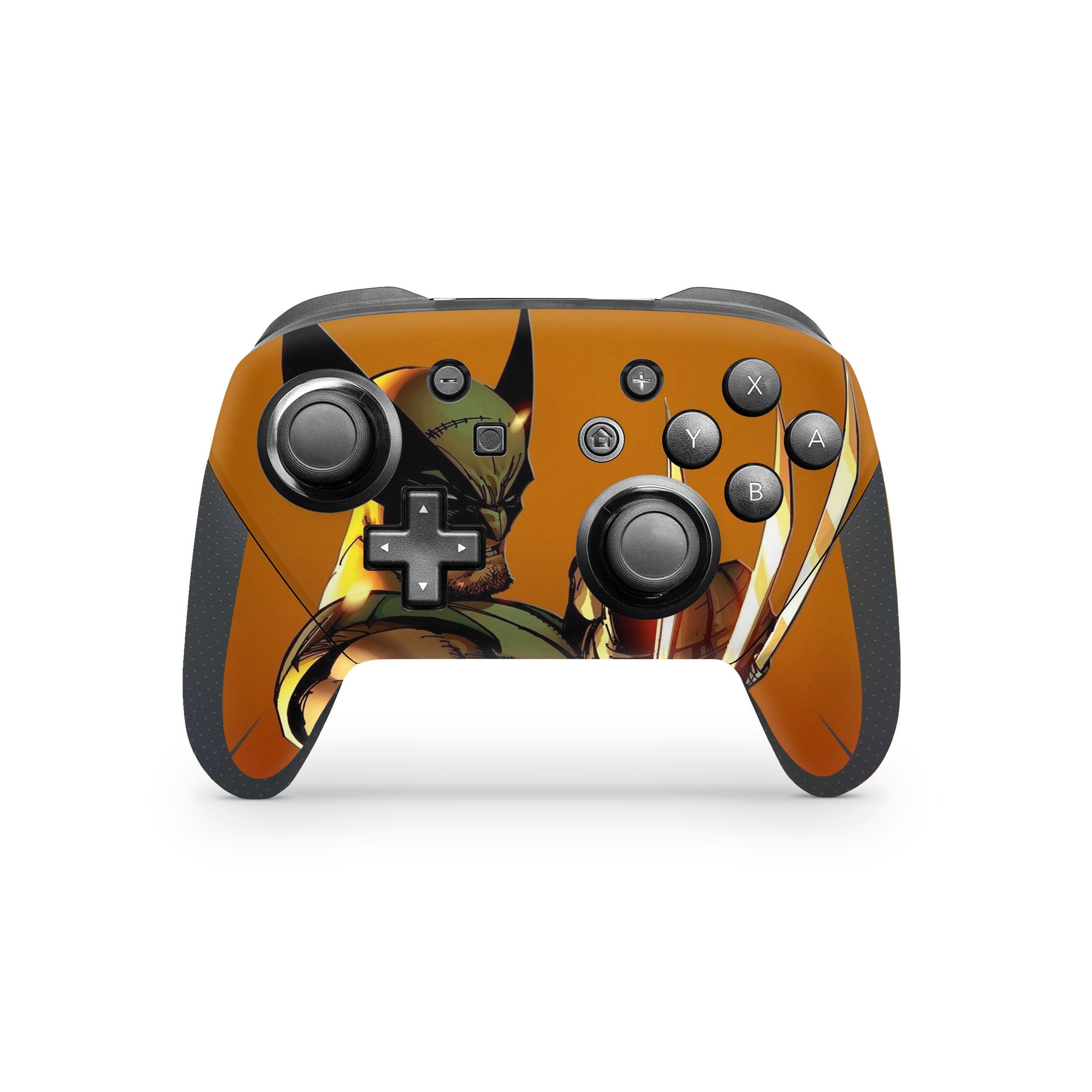 A video game skin featuring a Metallic Fury Claws 3 design for the Nintendo Switch Pro Controller.