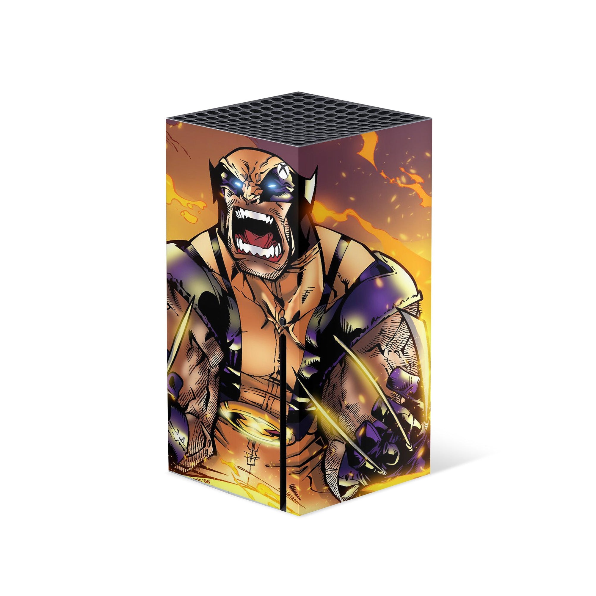 A video game skin featuring a Metallic Fury Claws 4 design for the Xbox Series X.