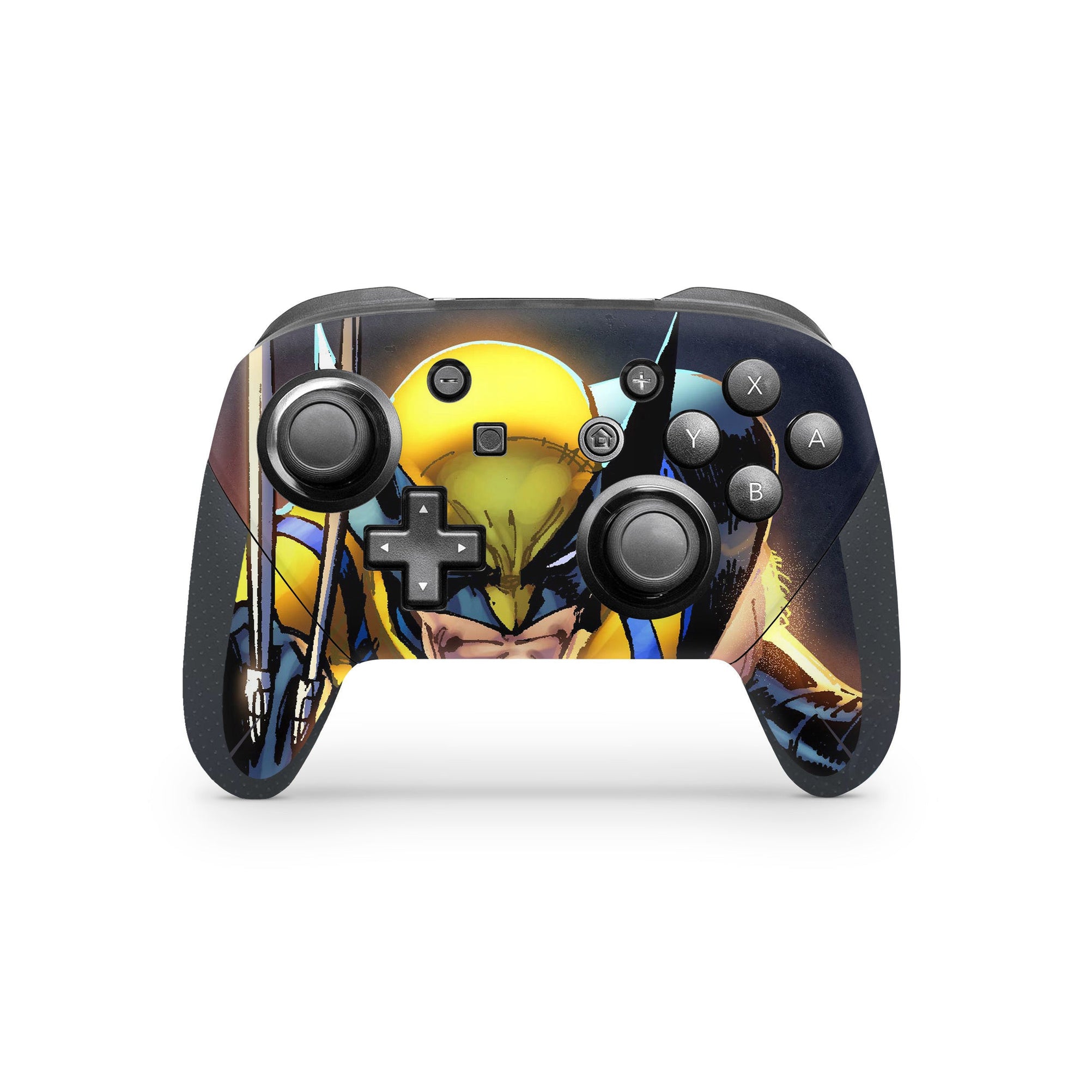 A video game skin featuring a Metallic Fury Claws 5 design for the Nintendo Switch Pro Controller.