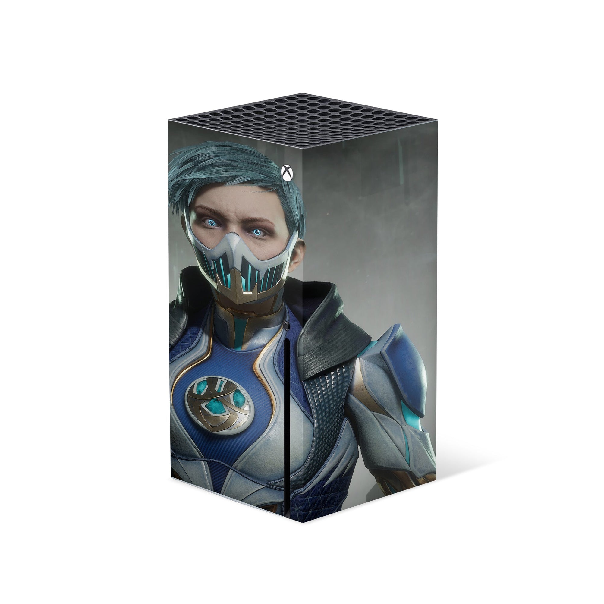 A video game skin featuring a Cryomancer design for the Xbox Series X.