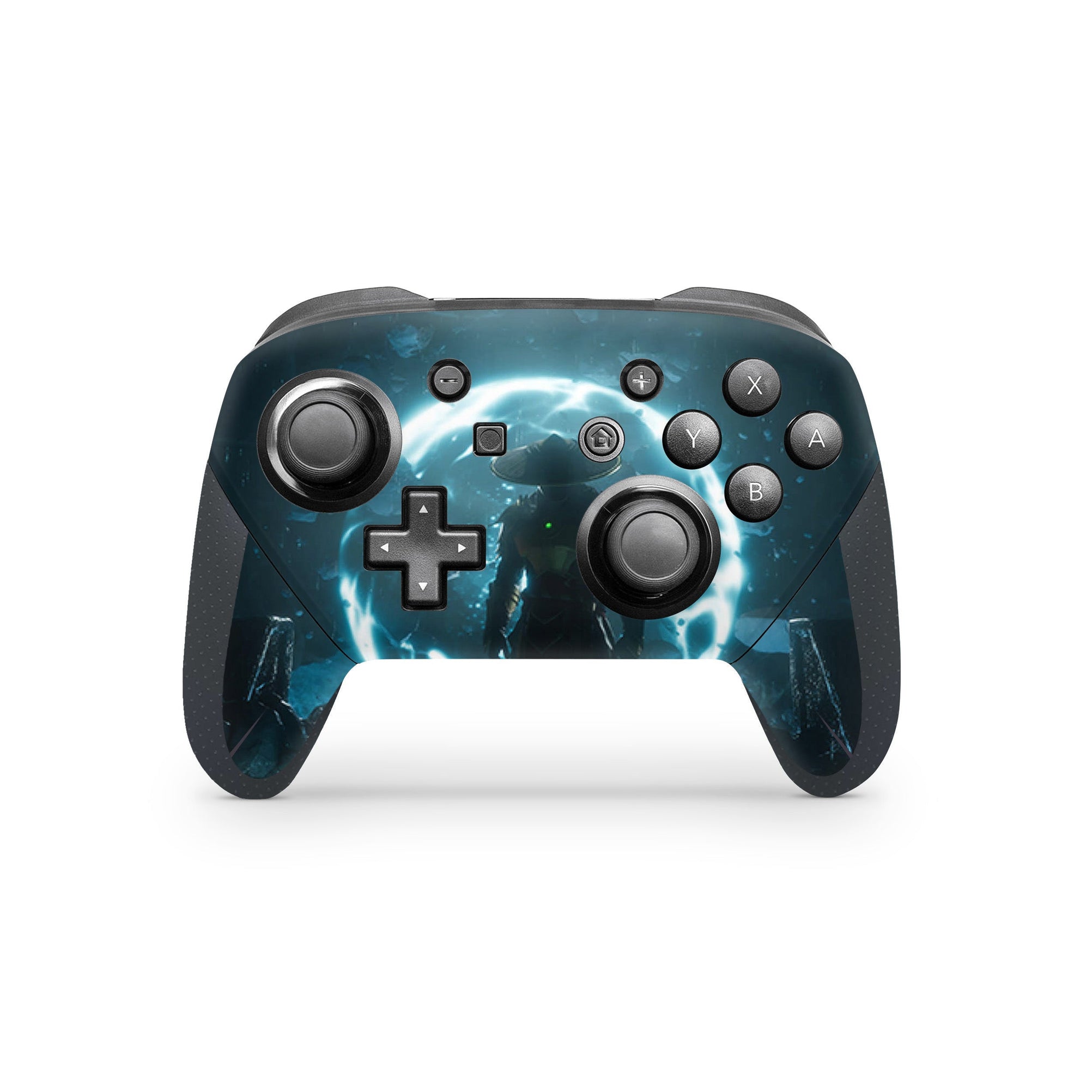 A video game skin featuring a Thunder God 1 design for the Nintendo Switch Pro Controller.