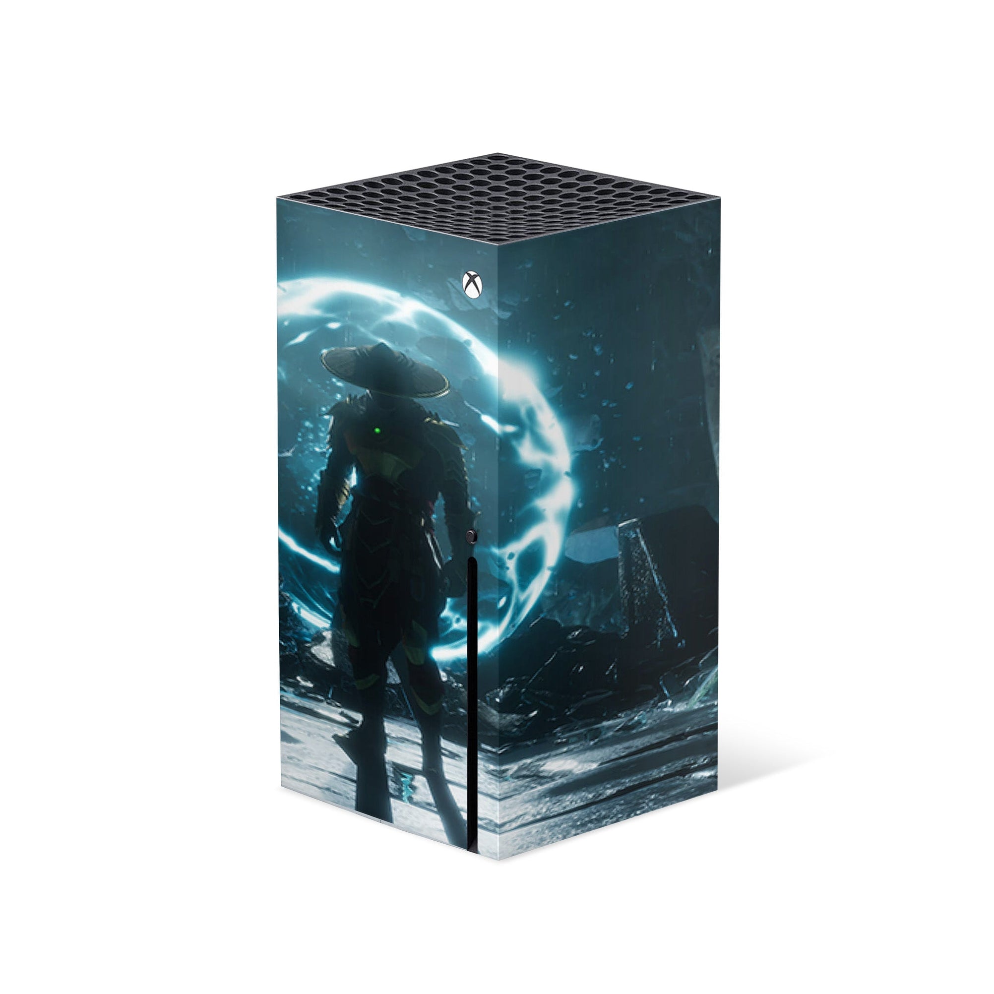 A video game skin featuring a Thunder God 1 design for the Xbox Series X.