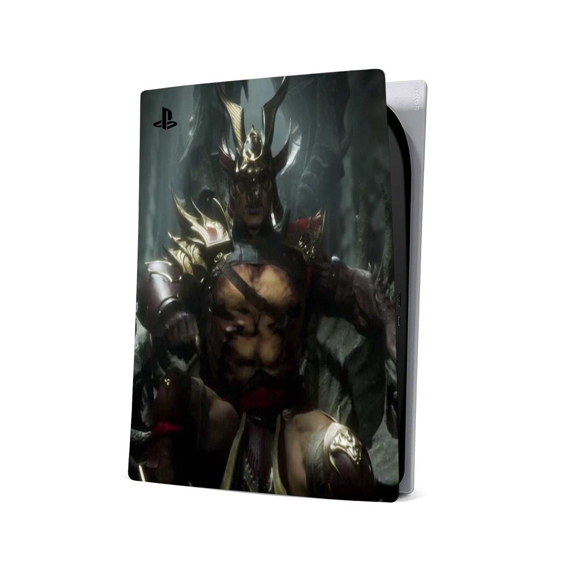 A video game skin featuring a Conquering Outworld Warlord 1 design for the PS5.