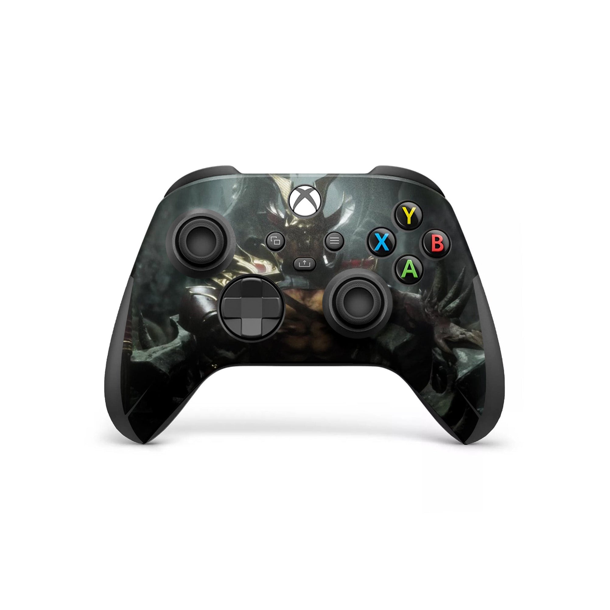 A video game skin featuring a Conquering Outworld Warlord 1 design for the Xbox Series Wireless Controller.