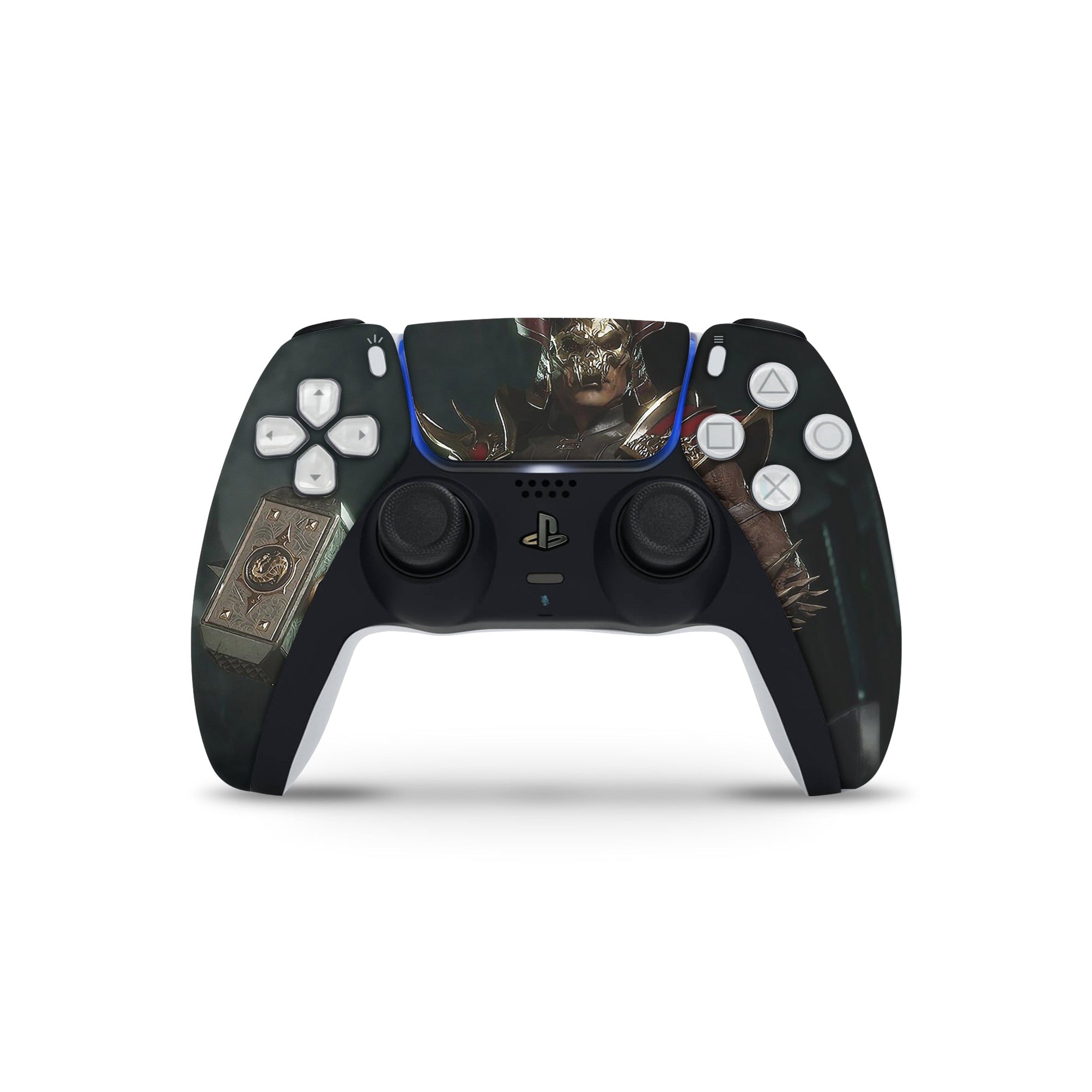 A video game skin featuring a Conquering Outworld Warlord 2 design for the PS5 Controller.