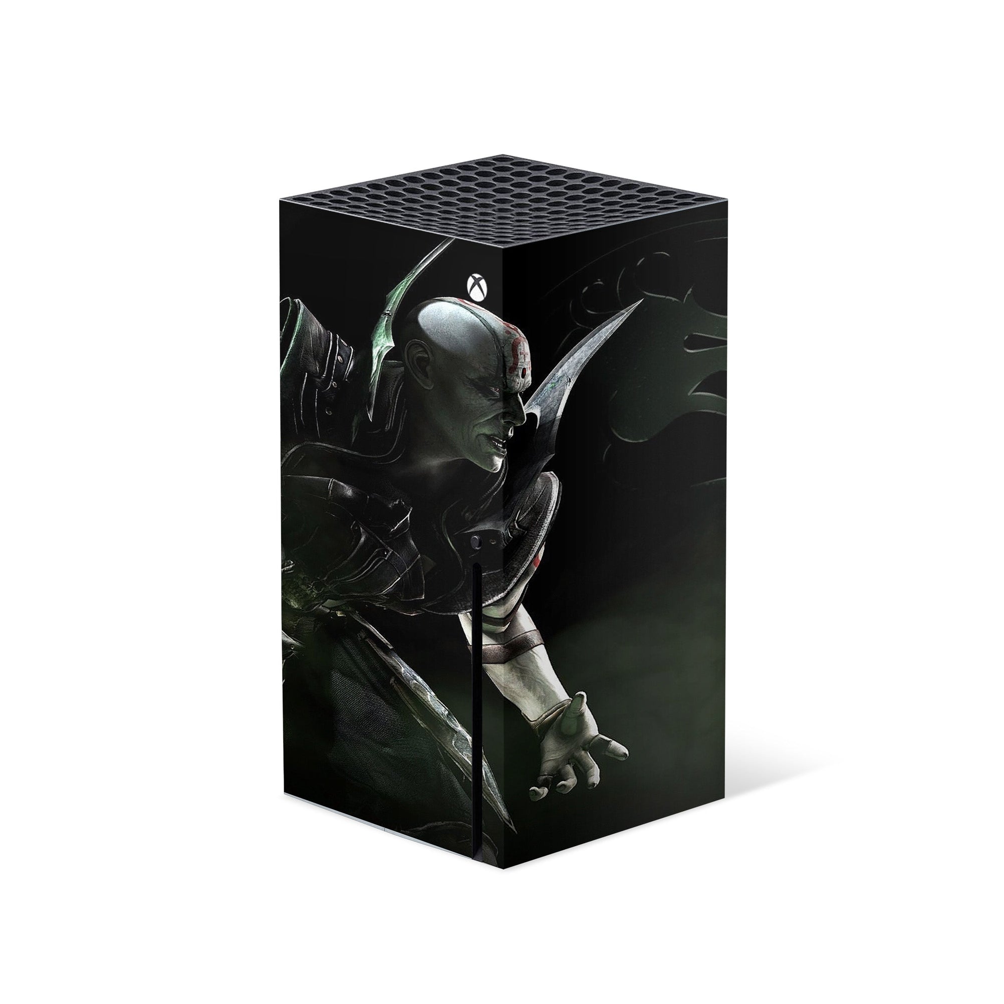 A video game skin featuring a Dark Necromancer design for the Xbox Series X.