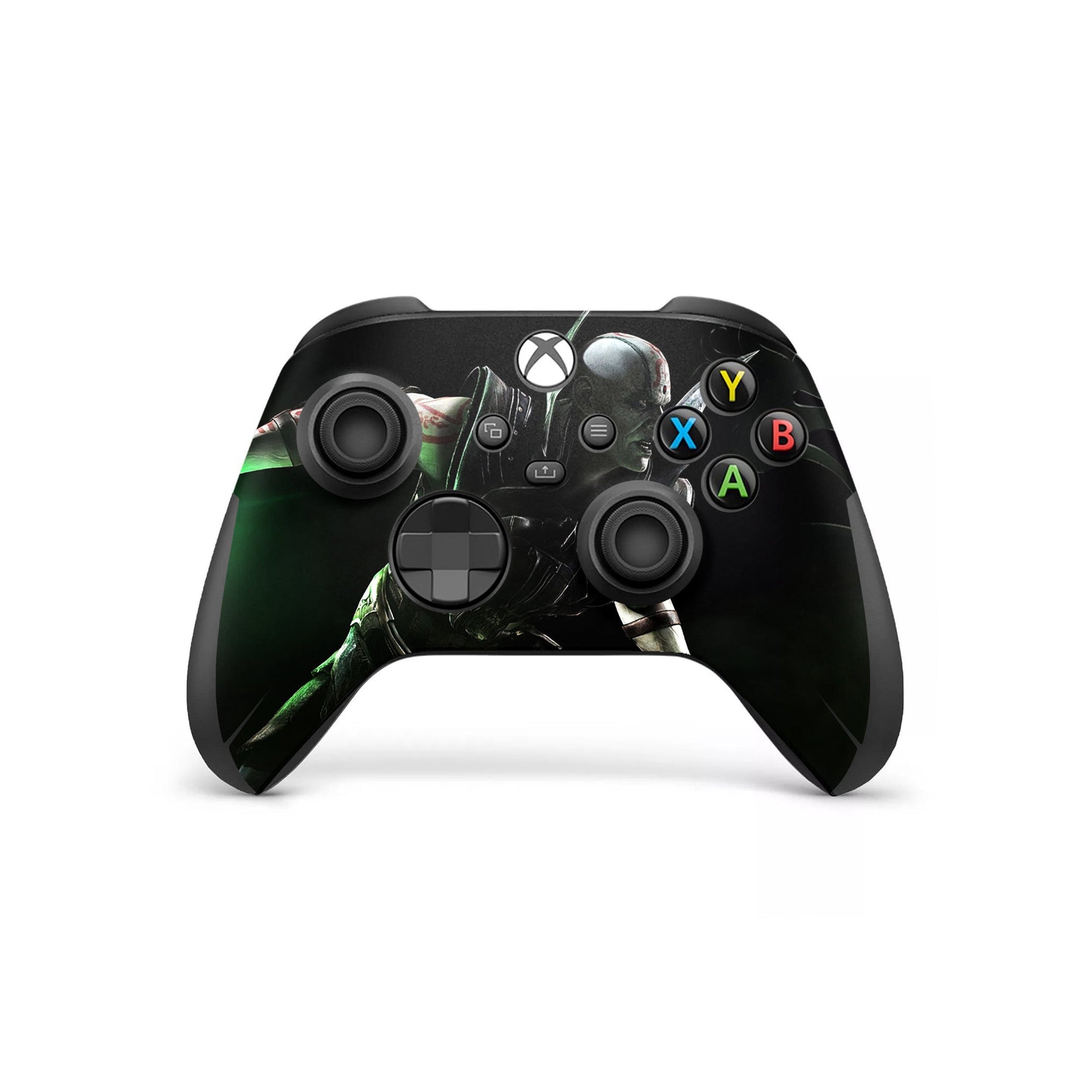 A video game skin featuring a Dark Necromancer design for the Xbox Series Wireless Controller.