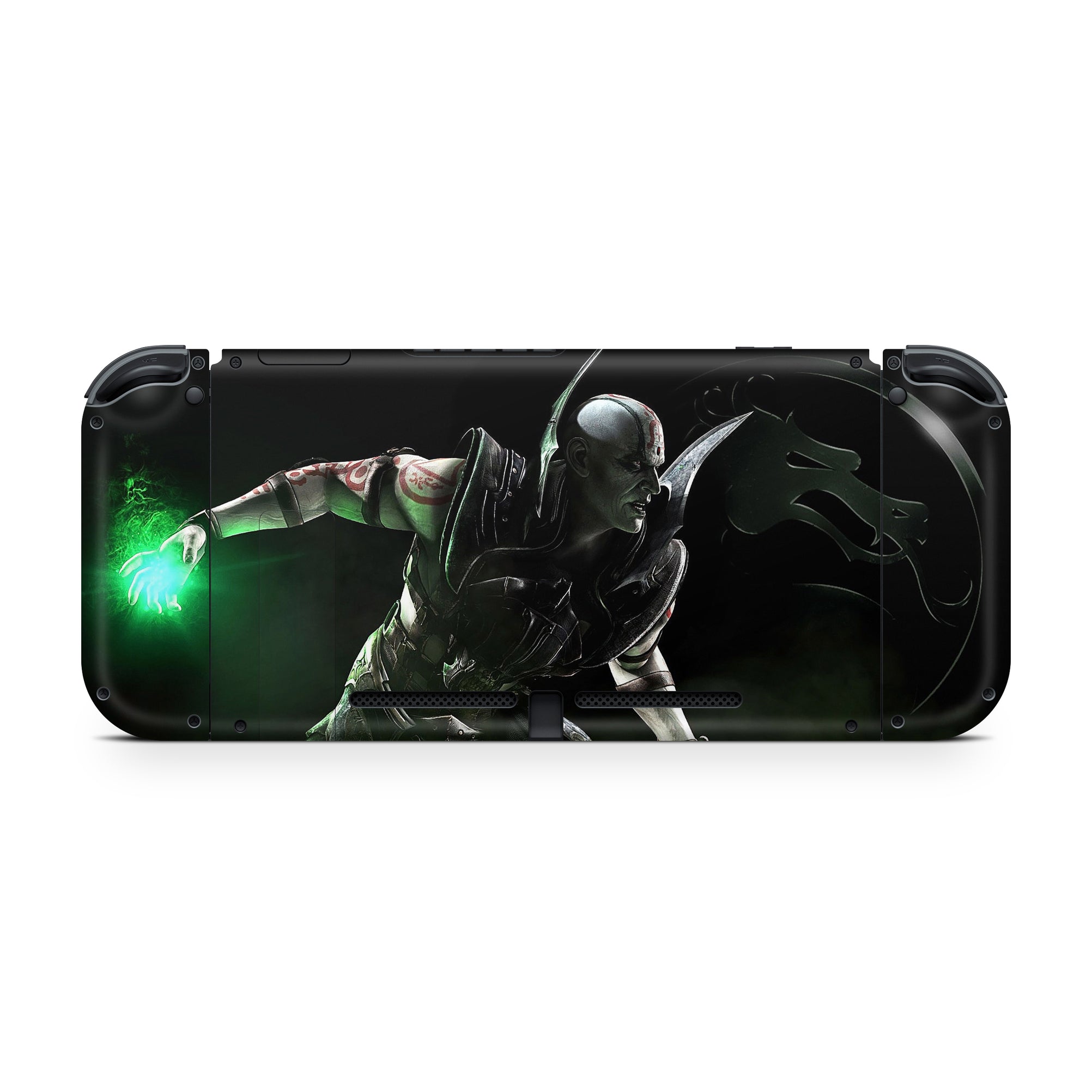 A video game skin featuring a Dark Necromancer design for the Nintendo Switch.