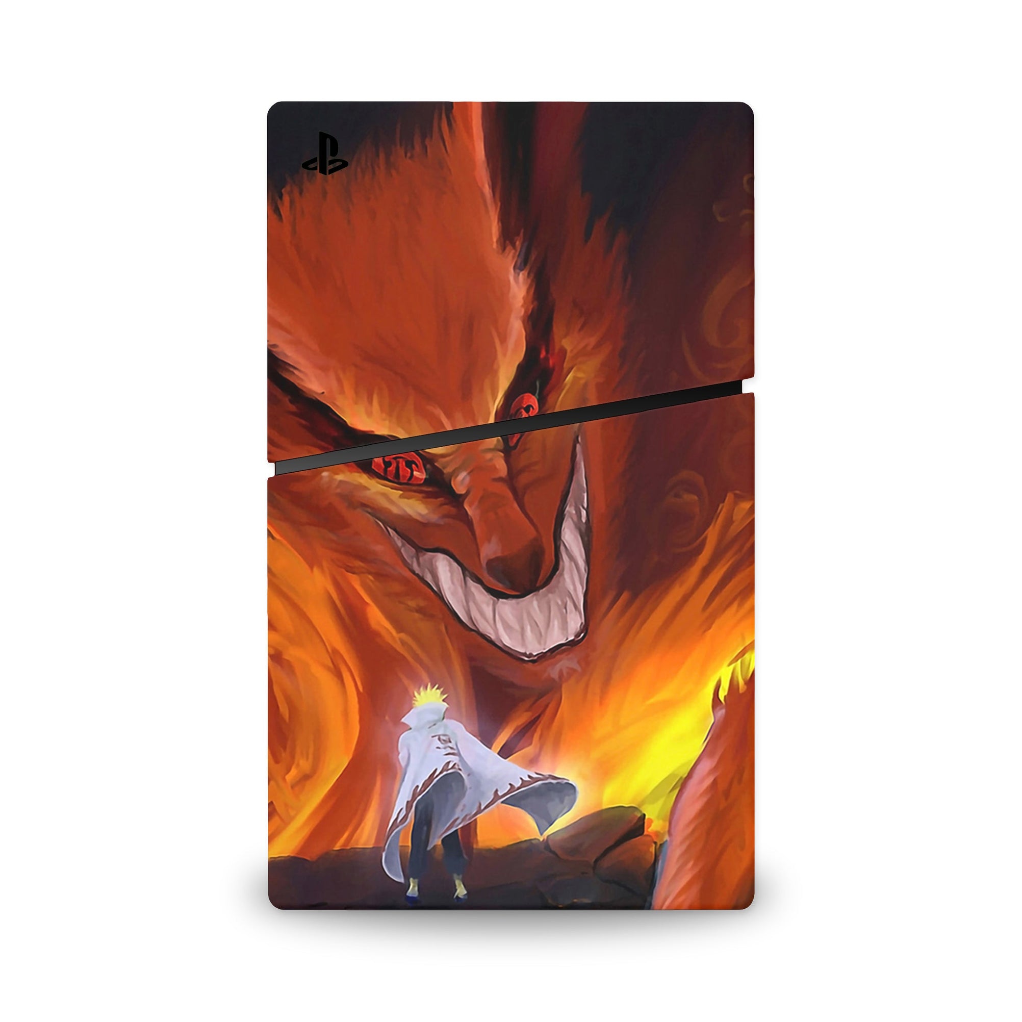 A video game skin featuring a Summoned Flame design for the PS5 Slim Digital.