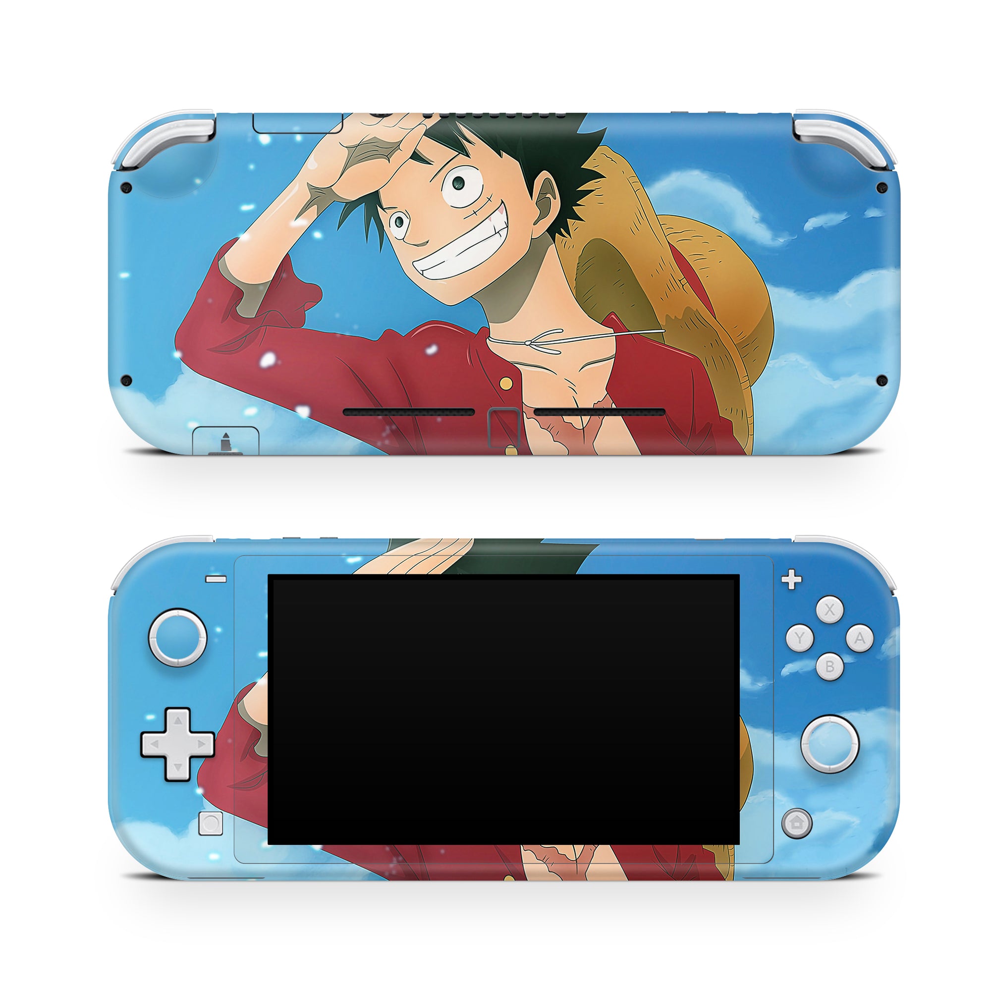 A video game skin featuring a Straw Hat Captain 2 design for the Nintendo Switch Lite.