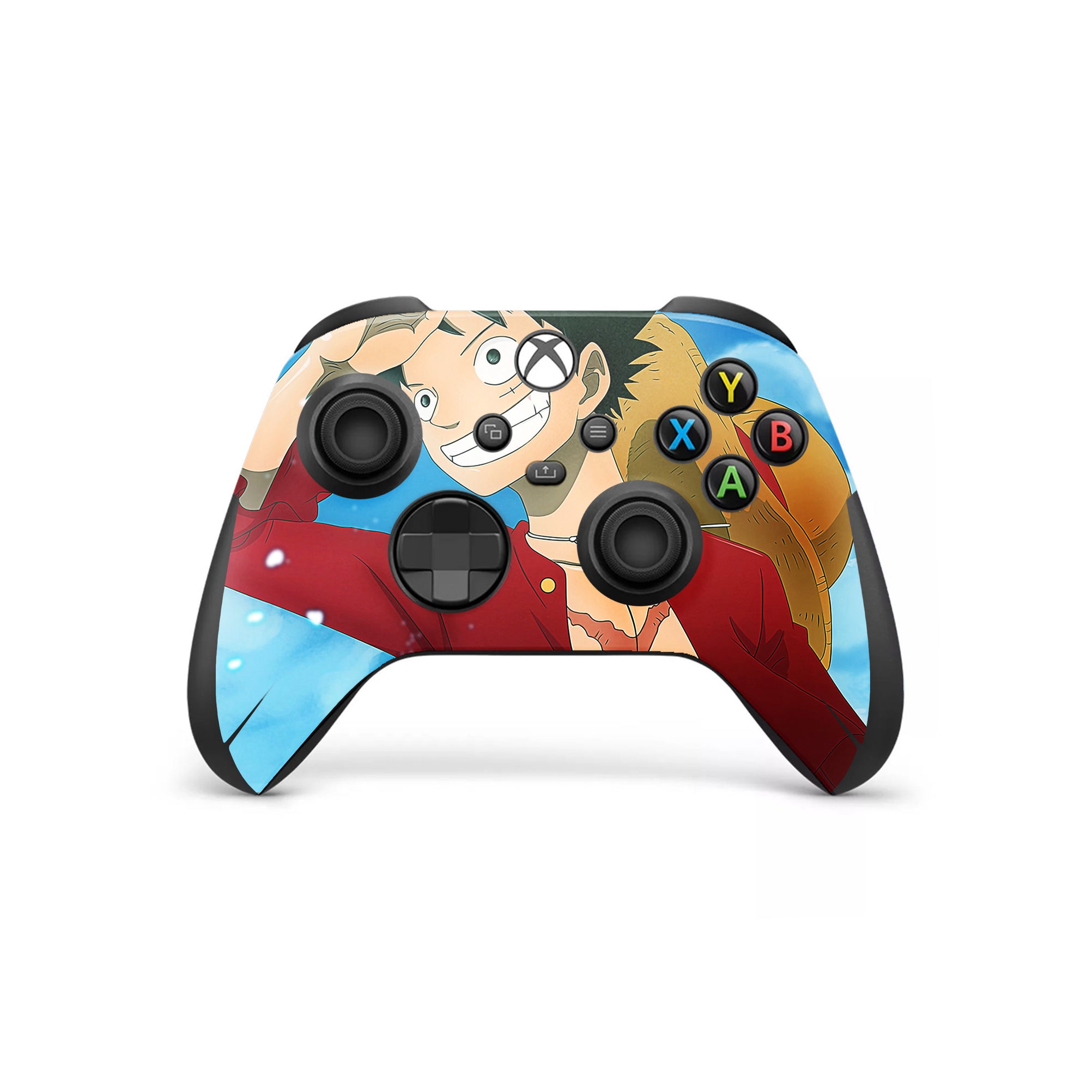 A video game skin featuring a Straw Hat Captain 2 design for the Xbox Series Wireless Controller.