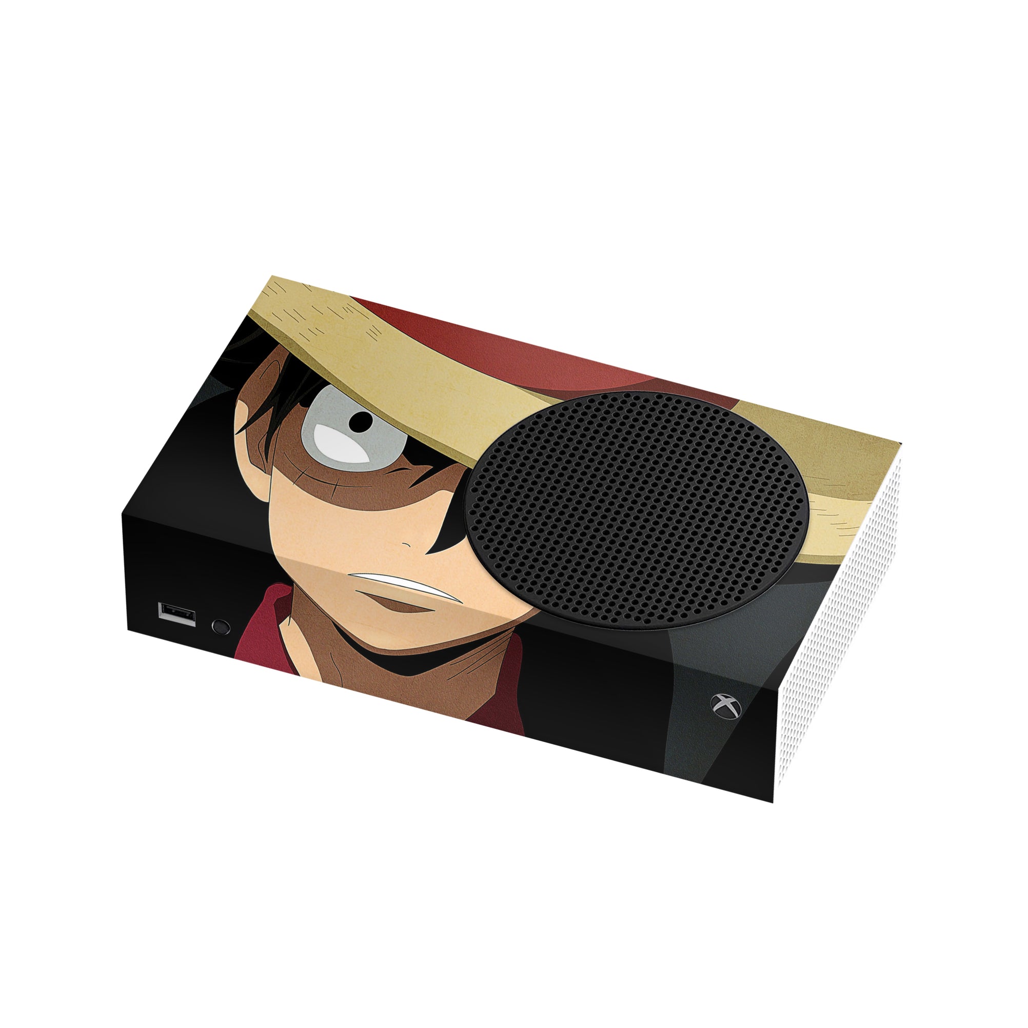 A video game skin featuring a Straw Hat Captain 3 design for the Xbox Series S.