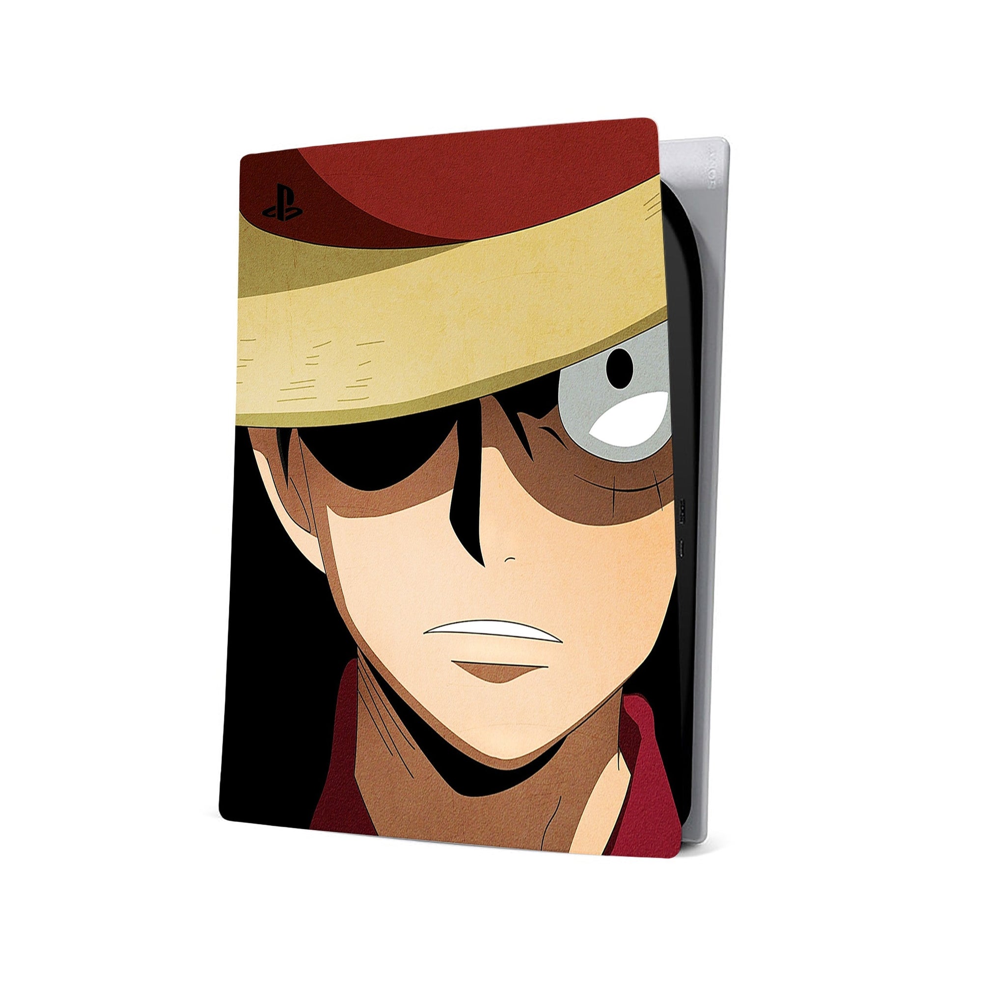 A video game skin featuring a Straw Hat Captain 3 design for the PS5 Digital.