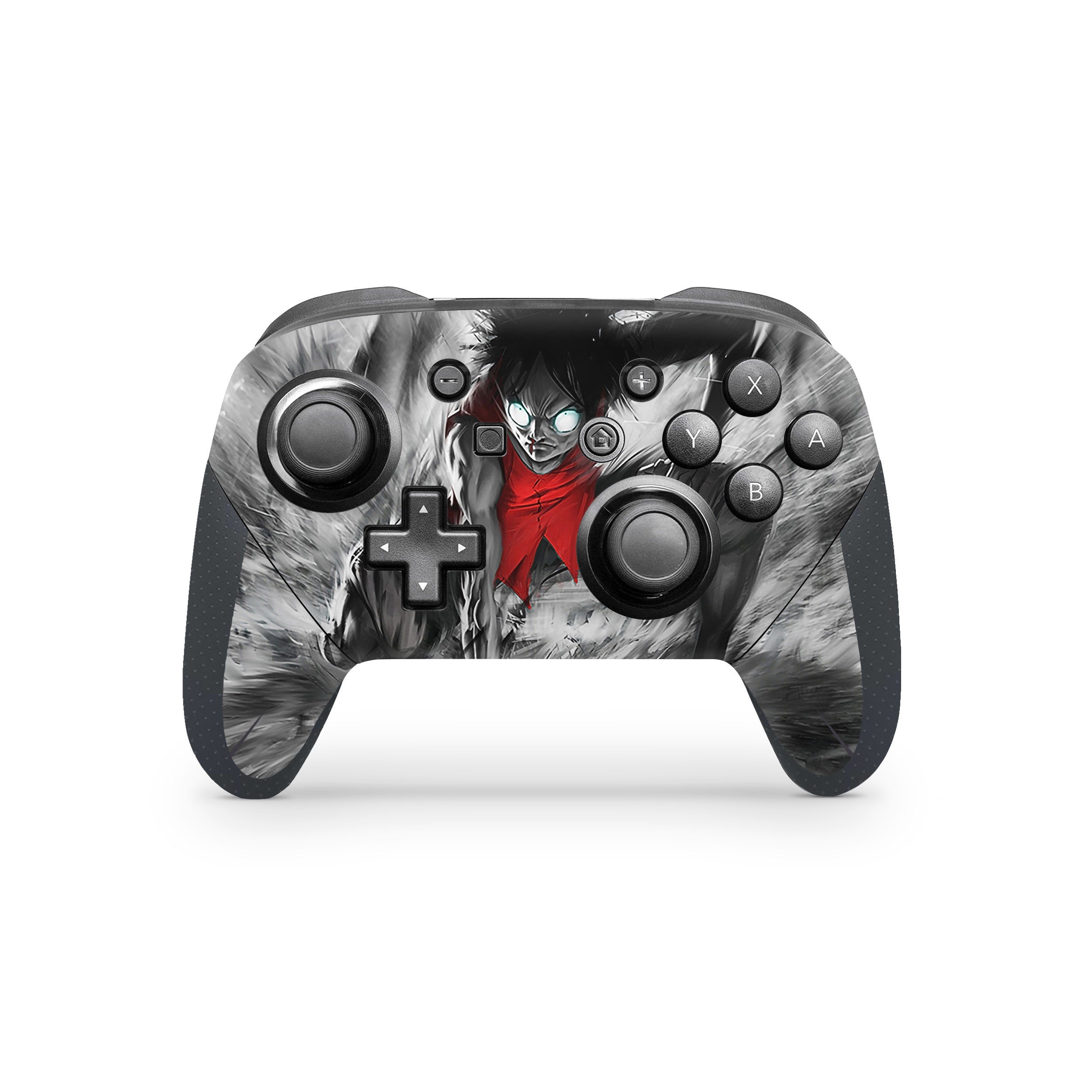 A video game skin featuring a Straw Hat Captain 4 design for the Nintendo Switch Pro Controller.